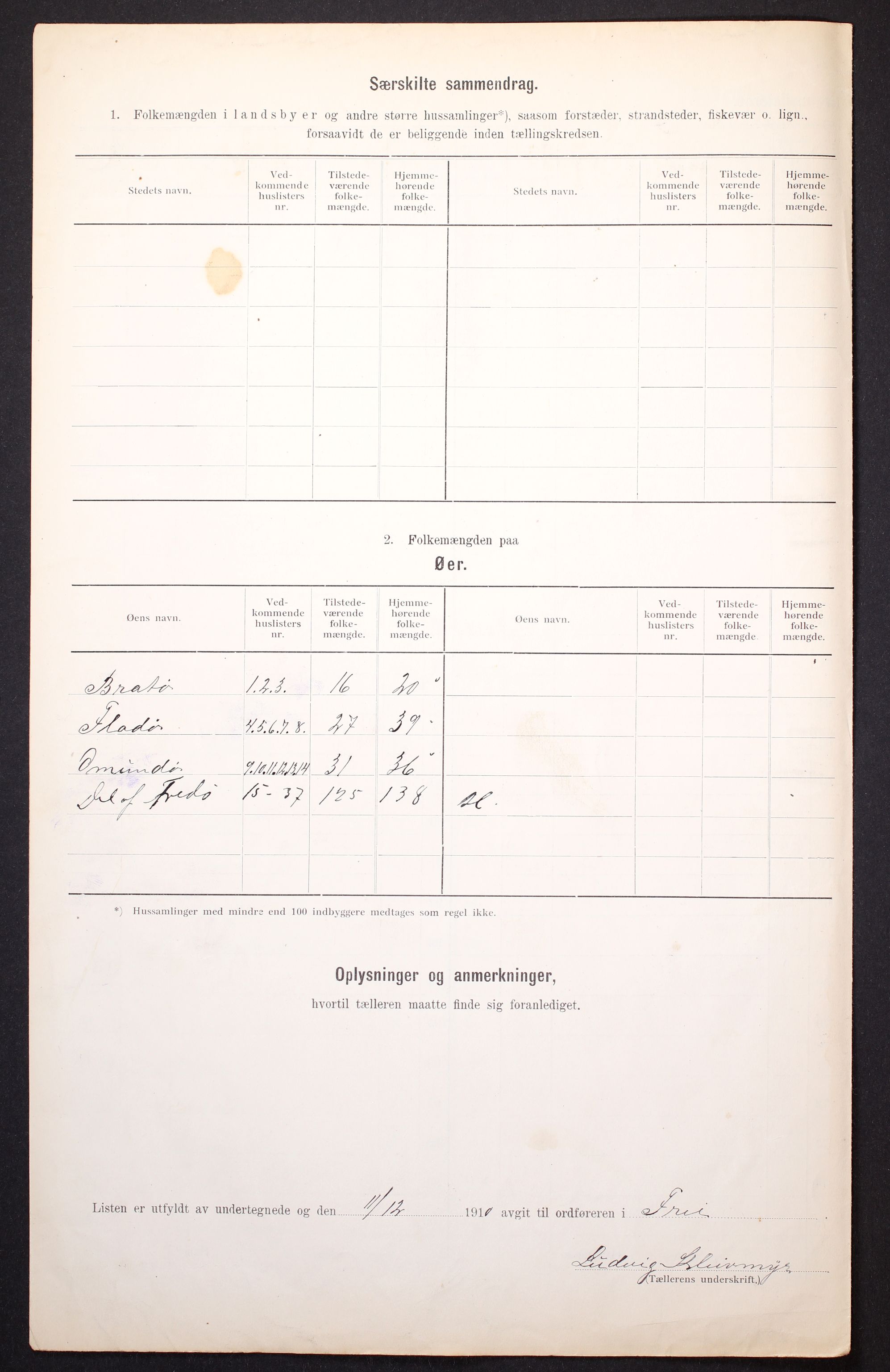RA, Folketelling 1910 for 1556 Frei herred, 1910, s. 6