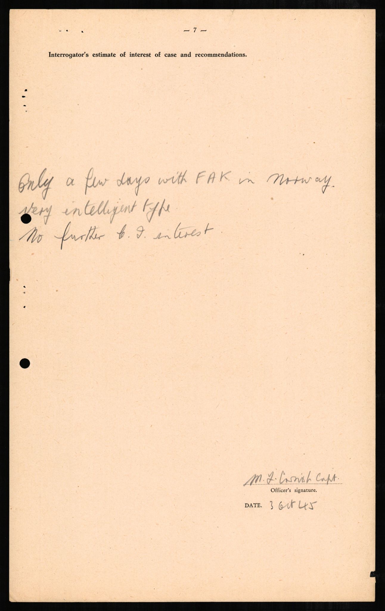 Forsvaret, Forsvarets overkommando II, AV/RA-RAFA-3915/D/Db/L0002: CI Questionaires. Tyske okkupasjonsstyrker i Norge. Tyskere., 1945-1946, s. 573