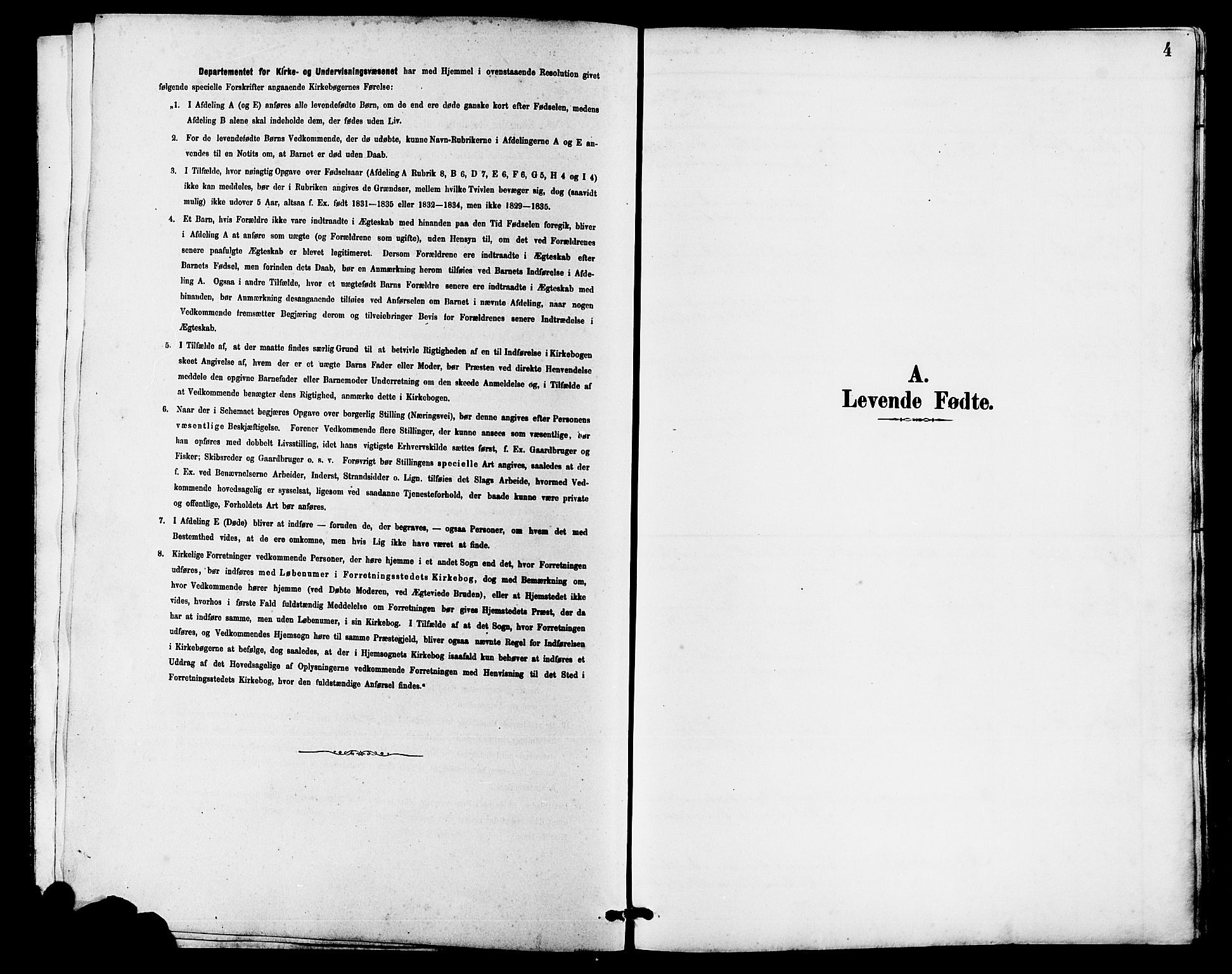 Avaldsnes sokneprestkontor, SAST/A -101851/H/Ha/Hab/L0007: Klokkerbok nr. B 7, 1885-1909, s. 4