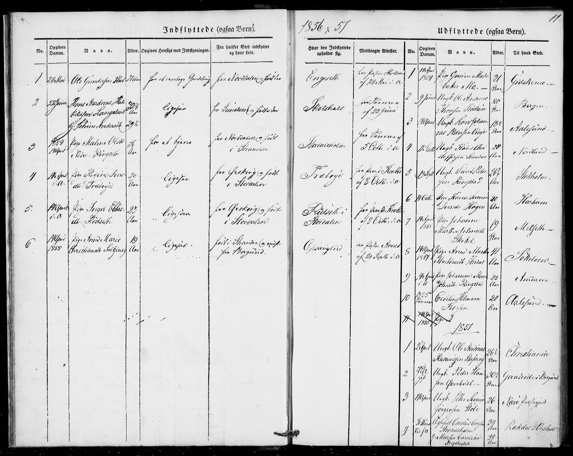 Ministerialprotokoller, klokkerbøker og fødselsregistre - Møre og Romsdal, AV/SAT-A-1454/520/L0279: Ministerialbok nr. 520A08, 1844-1881, s. 11