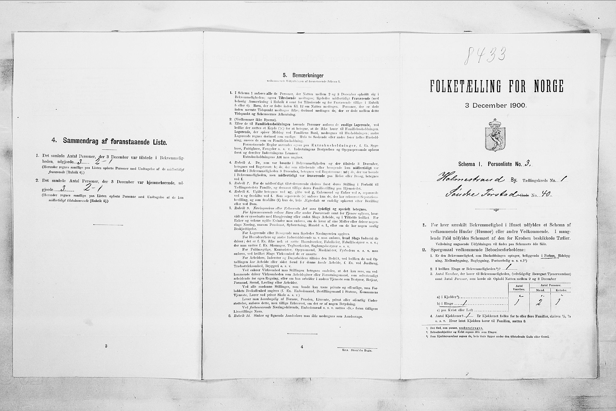 RA, Folketelling 1900 for 0702 Holmestrand kjøpstad, 1900, s. 353