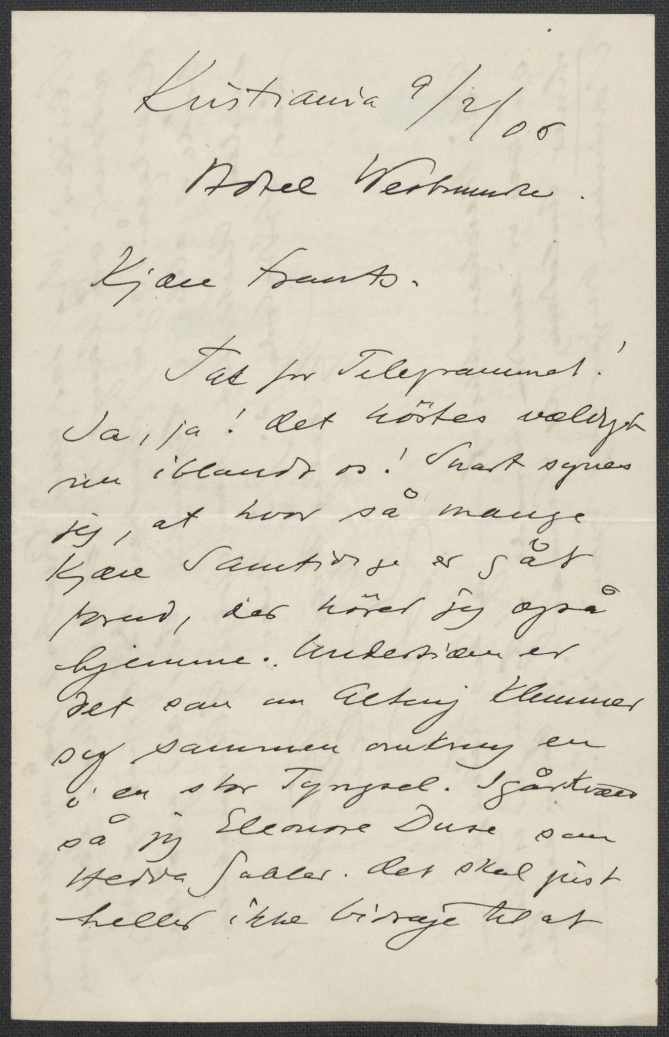 Beyer, Frants, RA/PA-0132/F/L0001: Brev fra Edvard Grieg til Frantz Beyer og "En del optegnelser som kan tjene til kommentar til brevene" av Marie Beyer, 1872-1907, s. 844