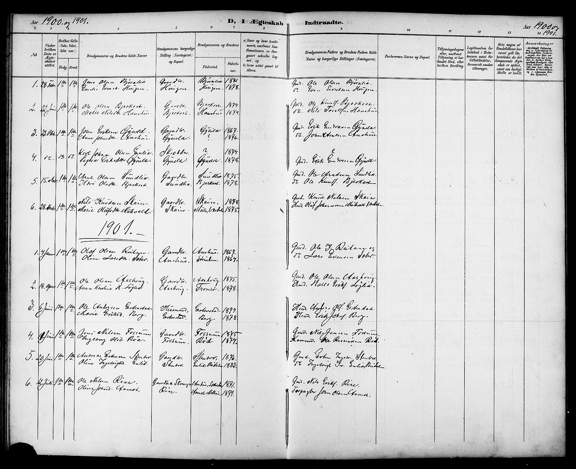 Ministerialprotokoller, klokkerbøker og fødselsregistre - Sør-Trøndelag, AV/SAT-A-1456/689/L1044: Klokkerbok nr. 689C03, 1893-1922