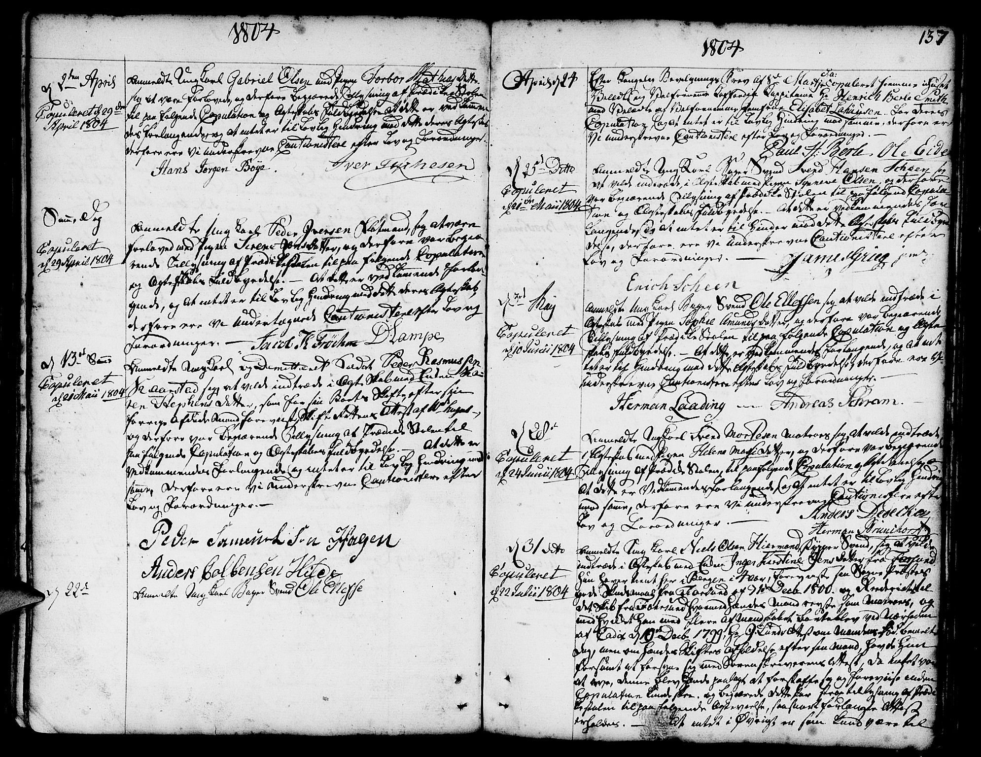 Nykirken Sokneprestembete, AV/SAB-A-77101/H/Haa/L0008: Ministerialbok nr. A 8, 1776-1814, s. 137