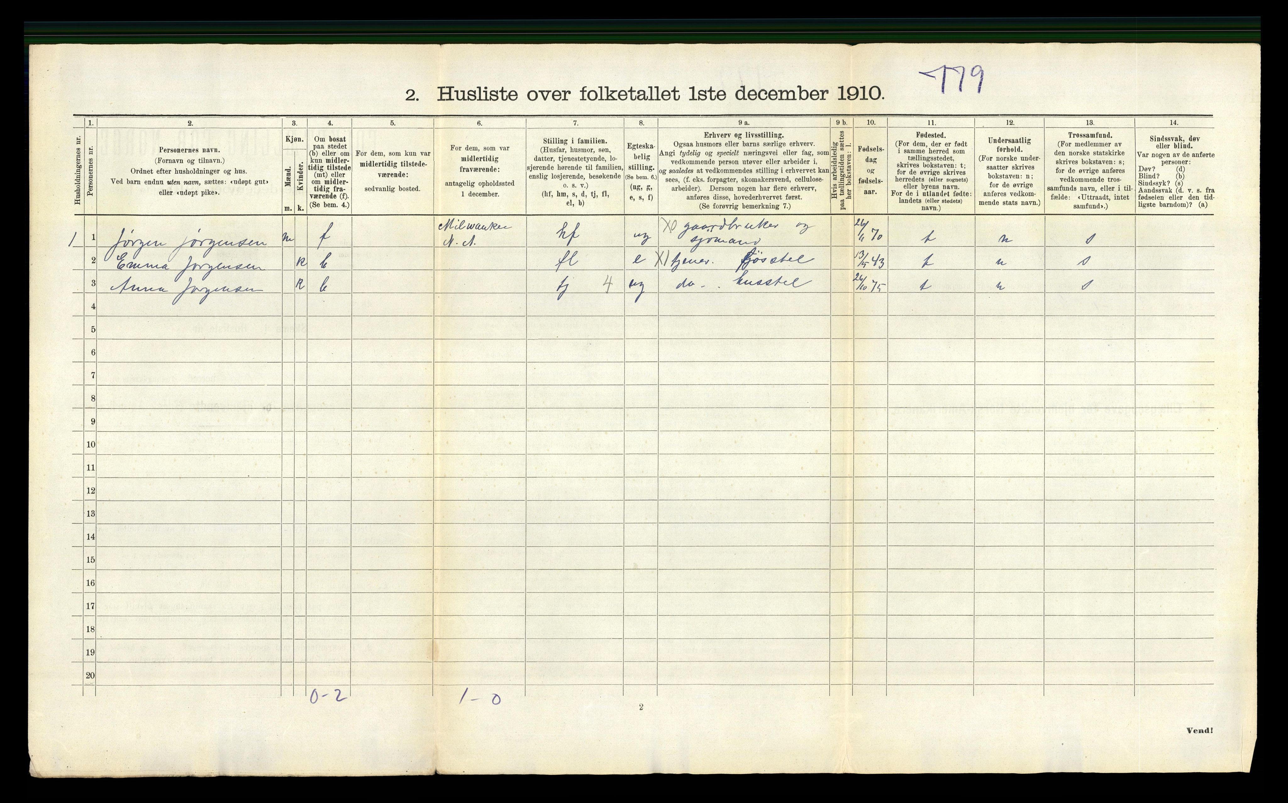 RA, Folketelling 1910 for 0914 Holt herred, 1910, s. 57