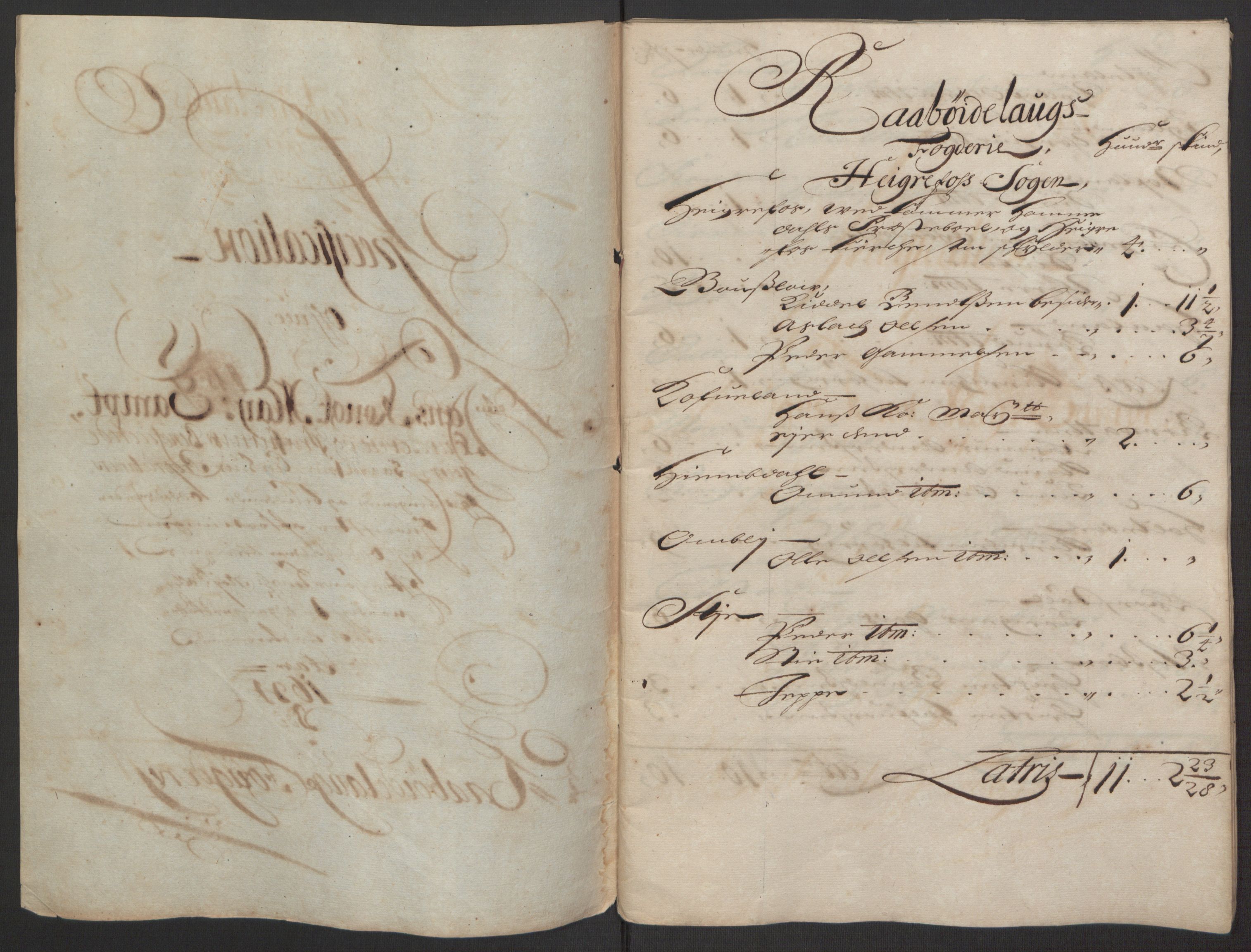 Rentekammeret inntil 1814, Reviderte regnskaper, Fogderegnskap, RA/EA-4092/R40/L2444: Fogderegnskap Råbyggelag, 1693-1696, s. 134