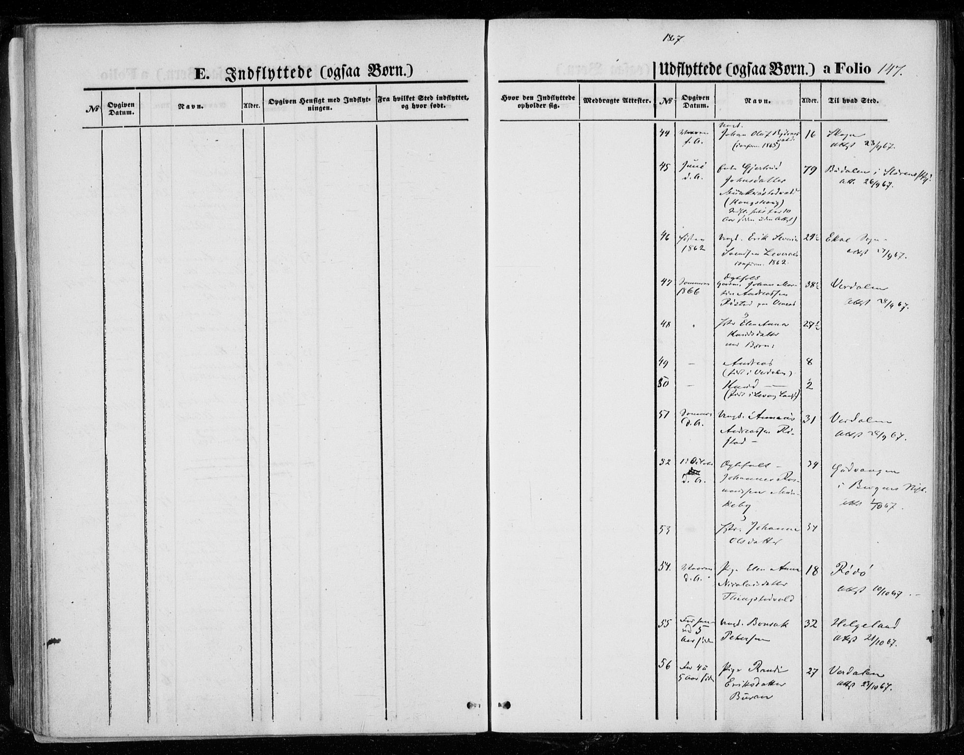 Ministerialprotokoller, klokkerbøker og fødselsregistre - Nord-Trøndelag, SAT/A-1458/721/L0206: Ministerialbok nr. 721A01, 1864-1874, s. 147