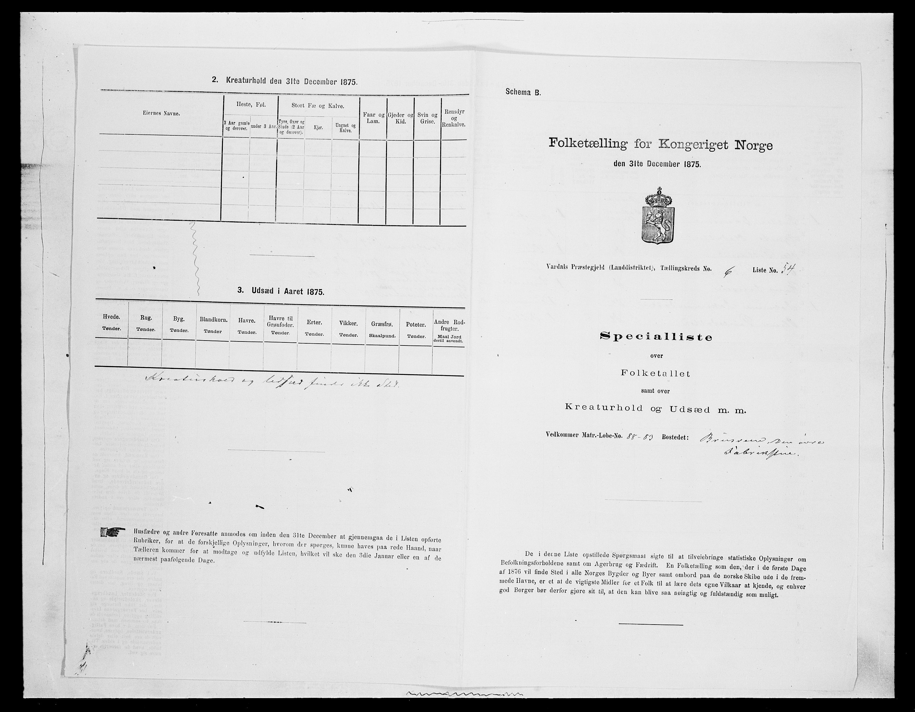 SAH, Folketelling 1875 for 0527L Vardal prestegjeld, Vardal sokn og Hunn sokn, 1875, s. 962