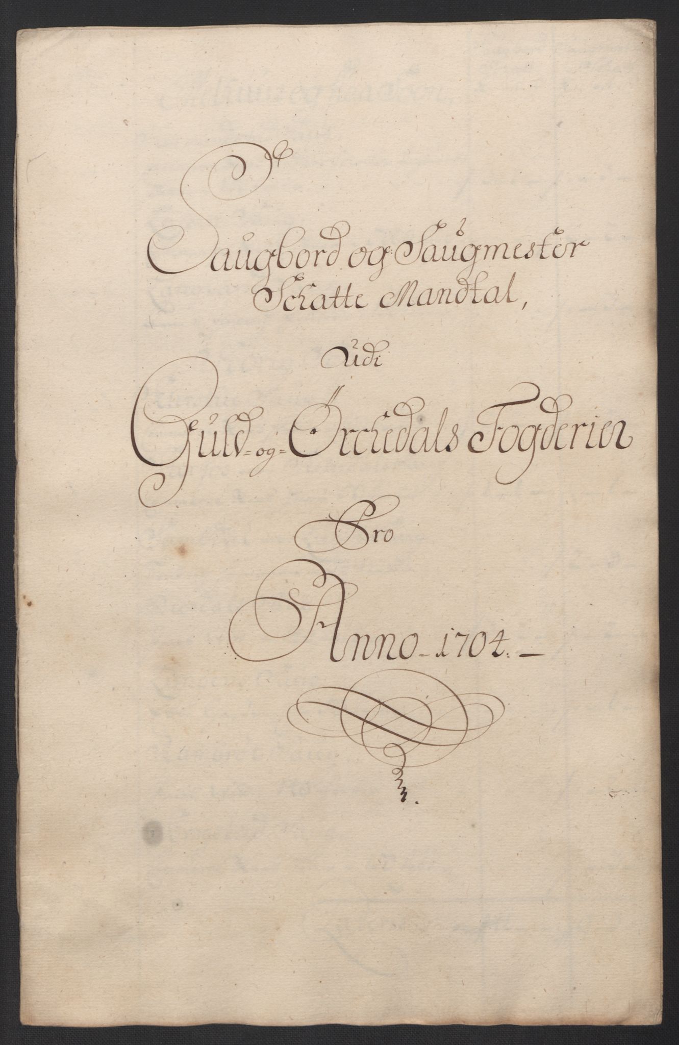 Rentekammeret inntil 1814, Reviderte regnskaper, Fogderegnskap, RA/EA-4092/R60/L3954: Fogderegnskap Orkdal og Gauldal, 1704, s. 324