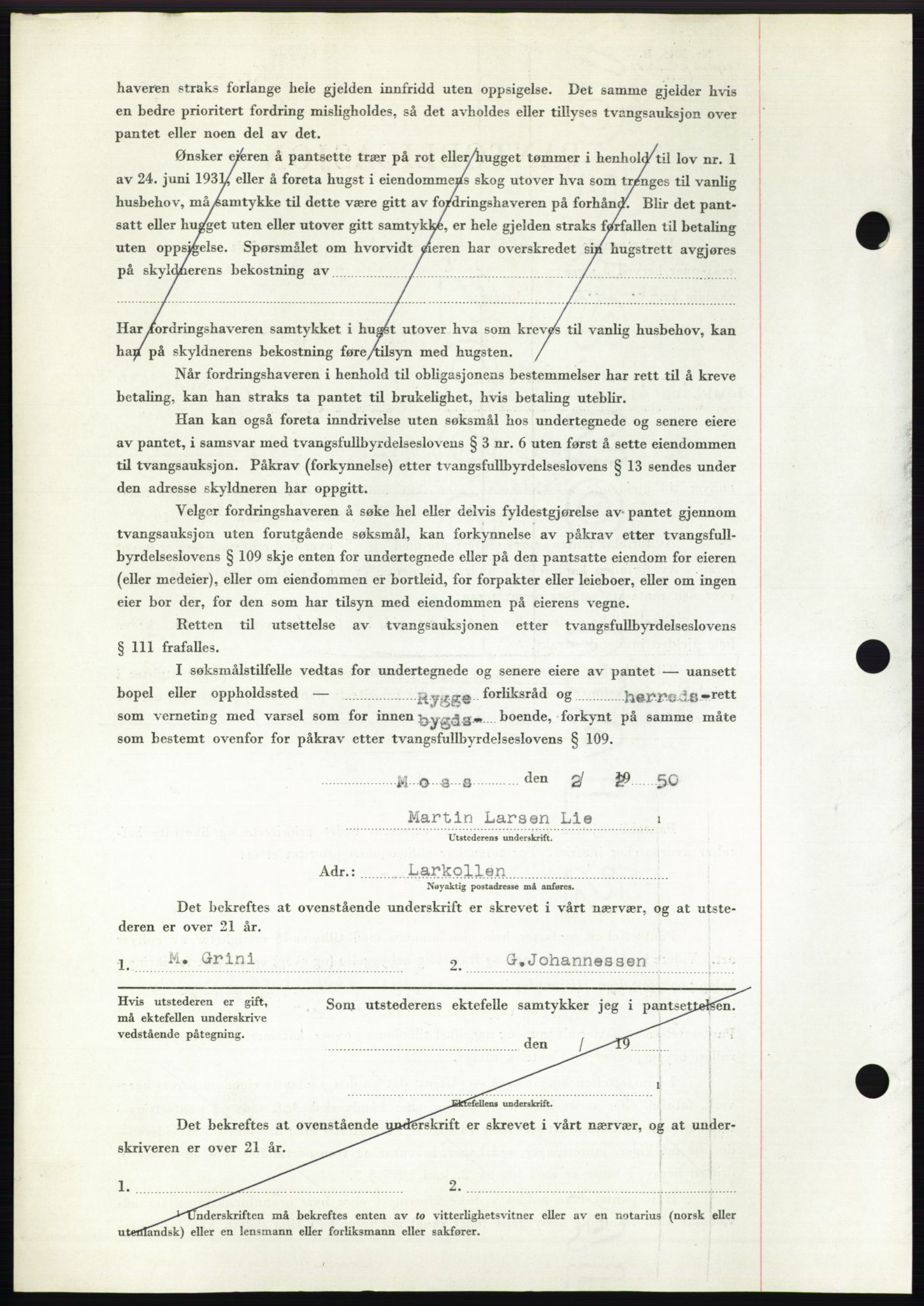 Moss sorenskriveri, SAO/A-10168: Pantebok nr. B23, 1949-1950, Dagboknr: 469/1950