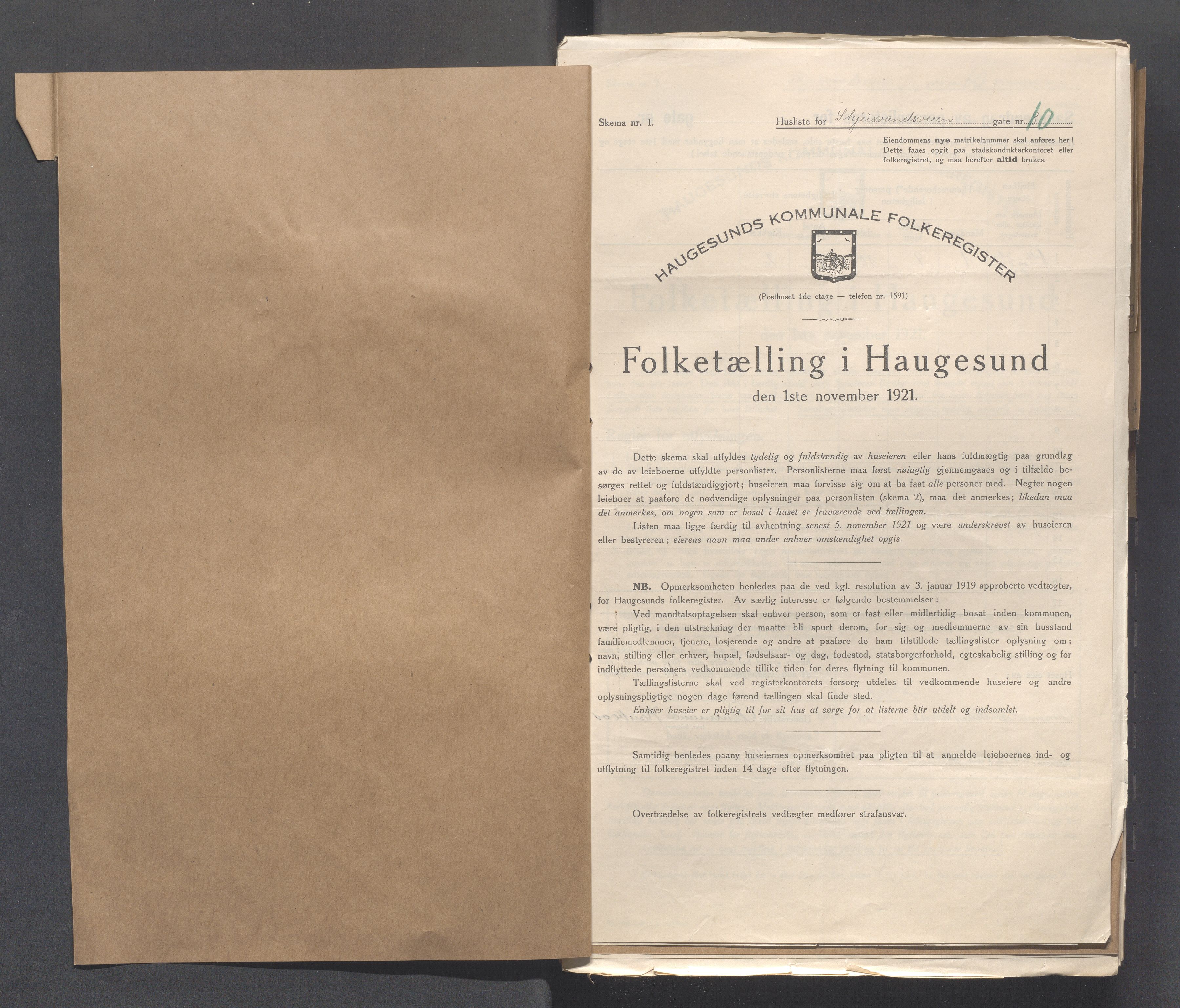 IKAR, Kommunal folketelling 1.11.1921 for Haugesund, 1921, s. 3900