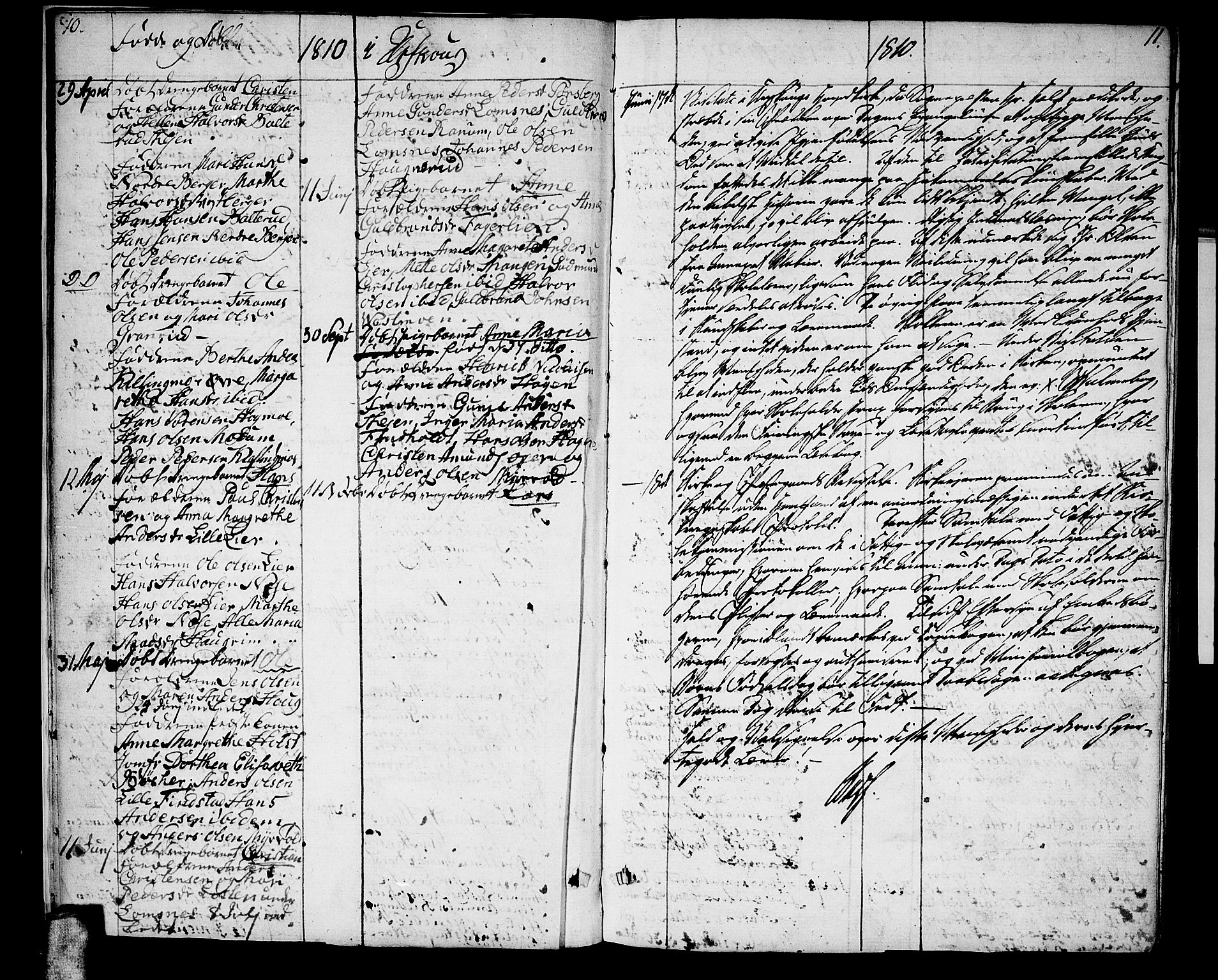 Aurskog prestekontor Kirkebøker, SAO/A-10304a/F/Fa/L0004: Ministerialbok nr. I 4, 1807-1814, s. 10-11