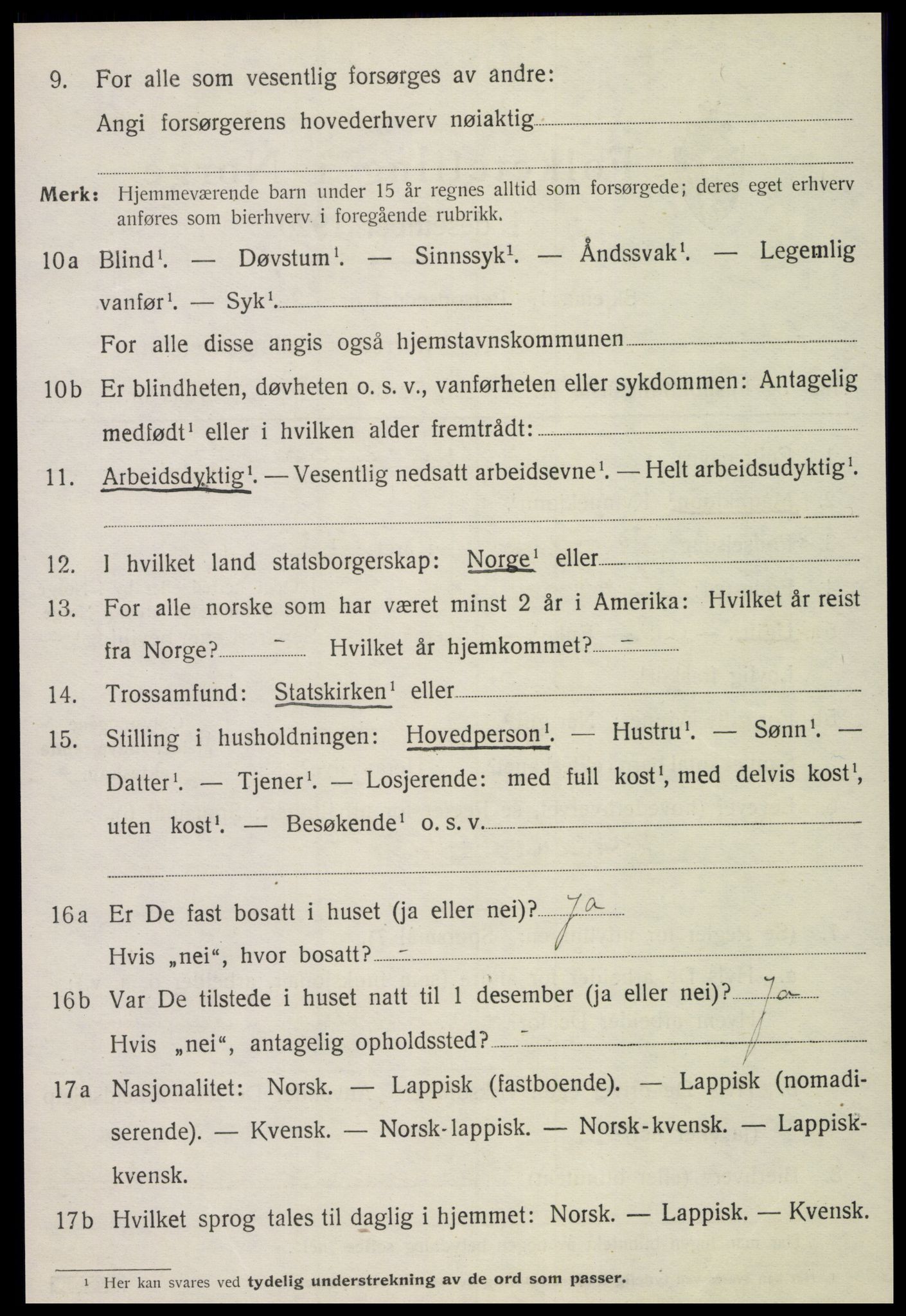 SAT, Folketelling 1920 for 1718 Leksvik herred, 1920, s. 3307