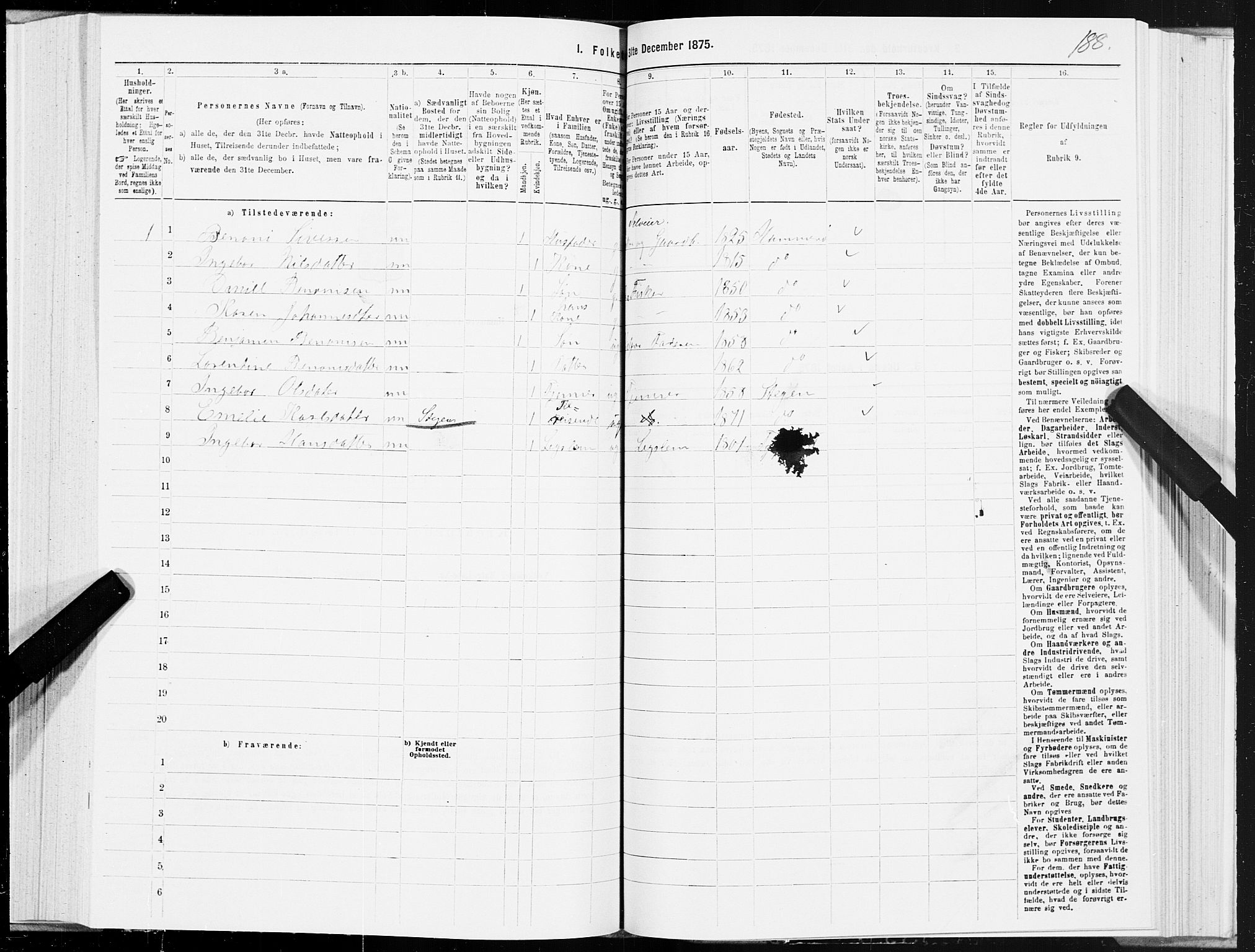 SAT, Folketelling 1875 for 1849P Hamarøy prestegjeld, 1875, s. 2188