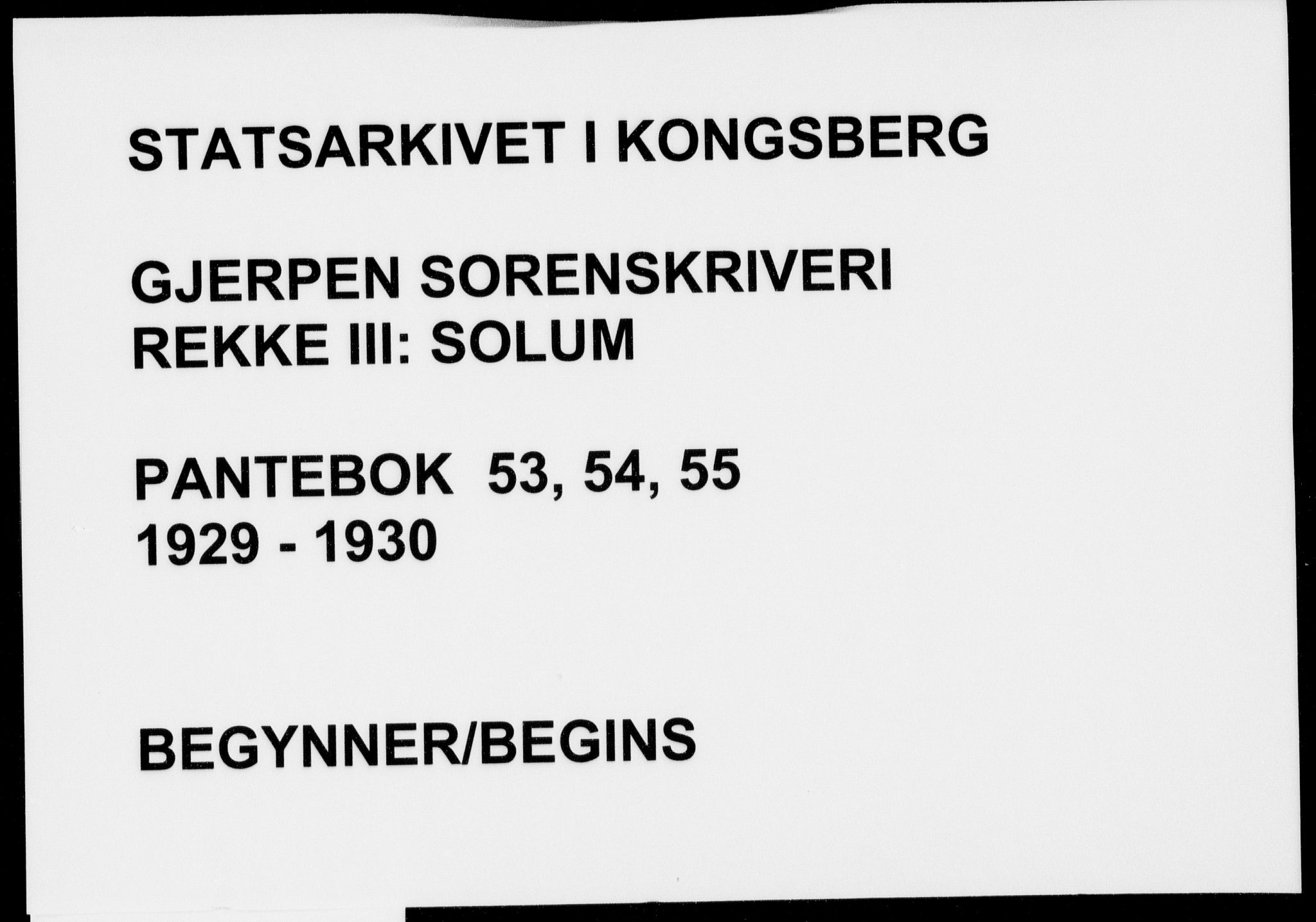 Gjerpen sorenskriveri, SAKO/A-216/G/Ga/Gac/L0053: Pantebok nr. III 53-55, 1929-1930