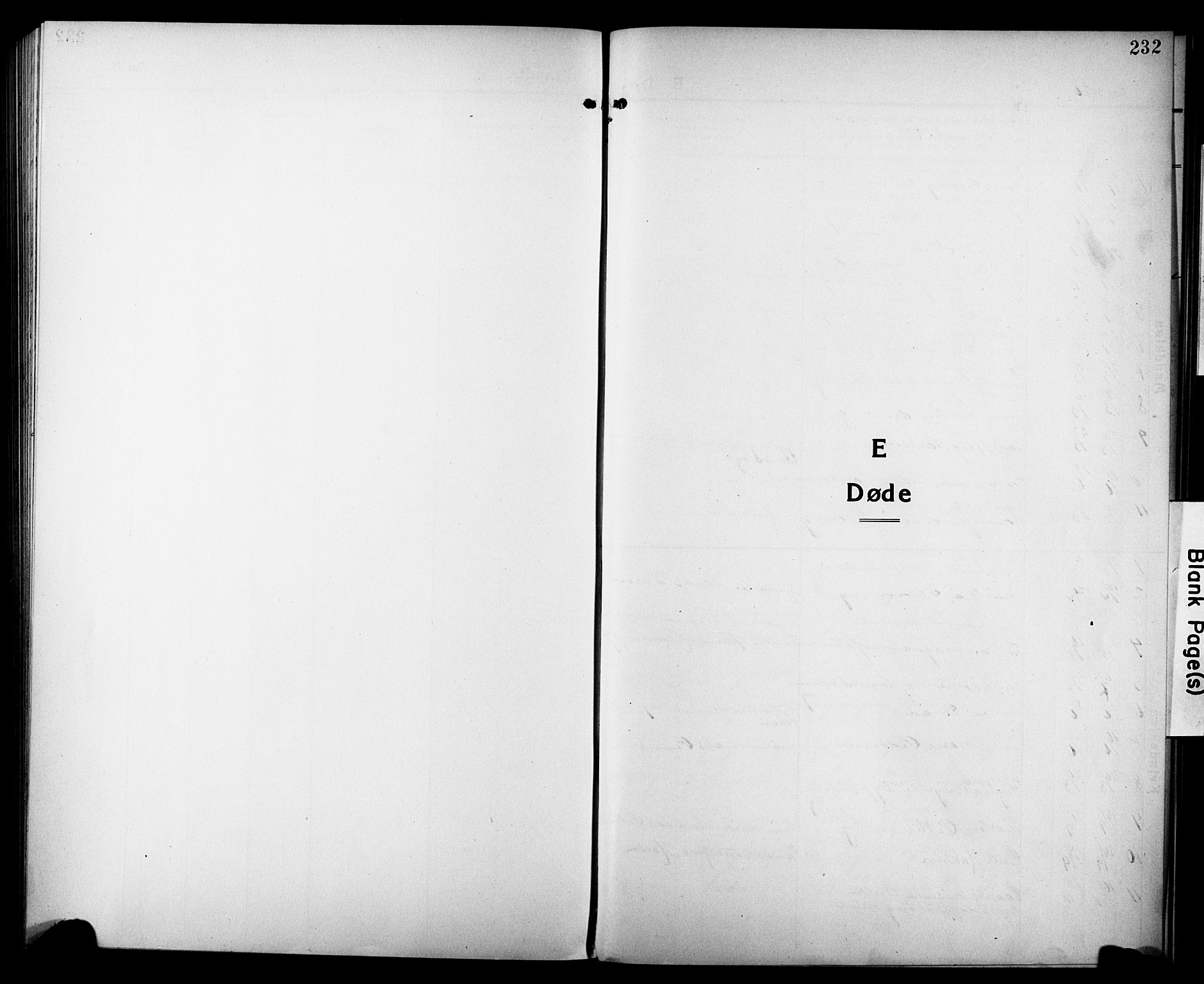 Moss prestekontor Kirkebøker, SAO/A-2003/G/Gb/L0004: Klokkerbok nr. II 4, 1920-1932, s. 232