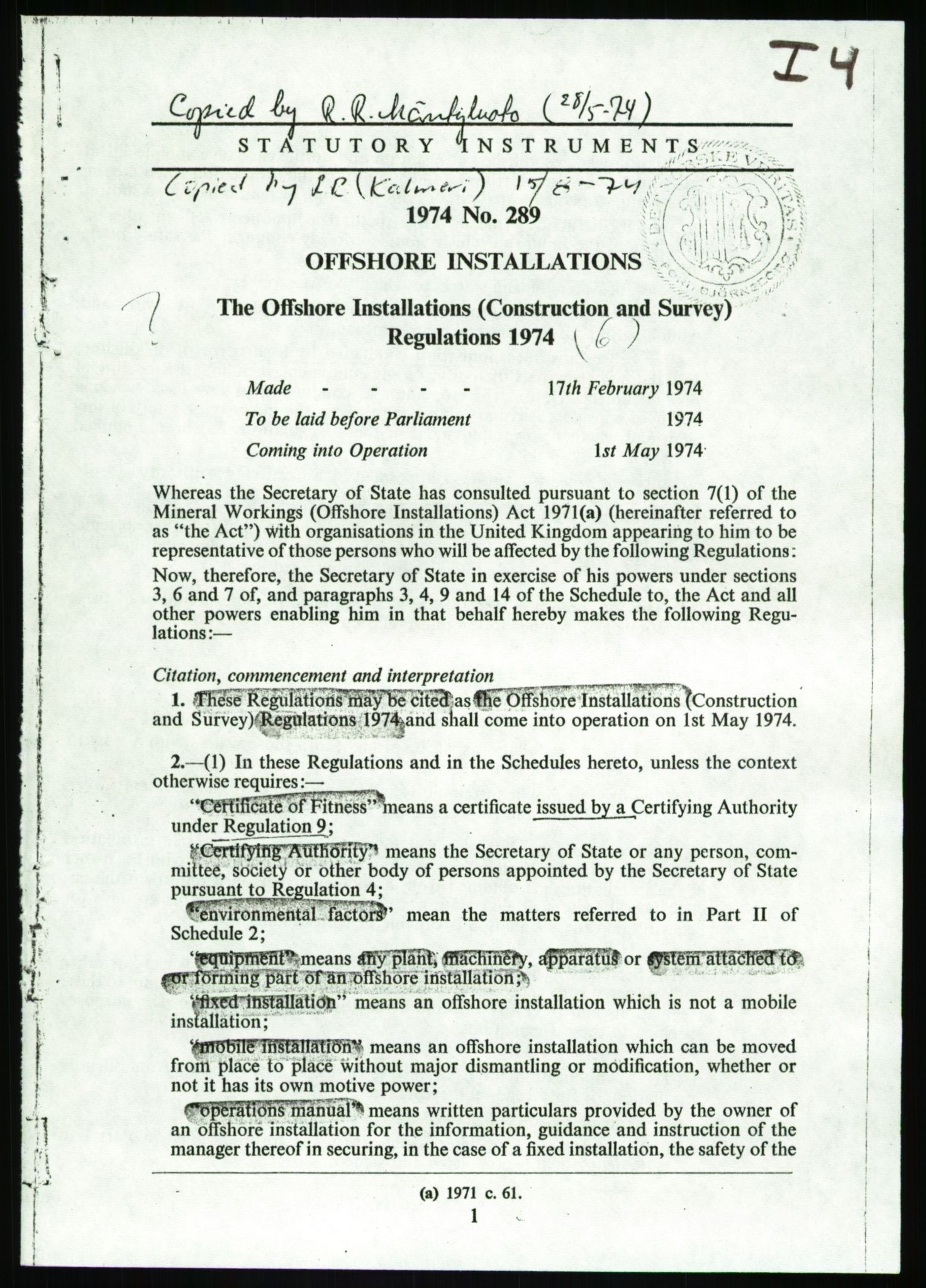 Justisdepartementet, Granskningskommisjonen ved Alexander Kielland-ulykken 27.3.1980, AV/RA-S-1165/D/L0002: I Det norske Veritas (I1-I5, I7-I11, I14-I17, I21-I28, I30-I31)/B Stavanger Drilling A/S (B4), 1980-1981, s. 259