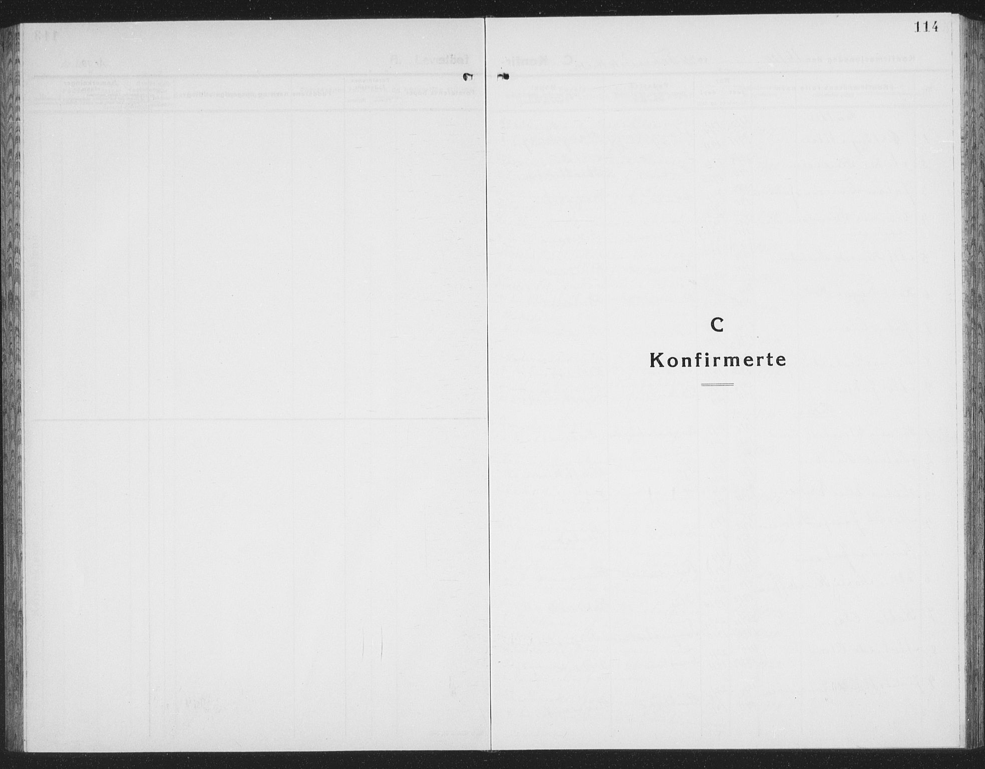 Tromøy sokneprestkontor, SAK/1111-0041/F/Fb/L0008: Klokkerbok nr. B 8, 1925-1938, s. 114