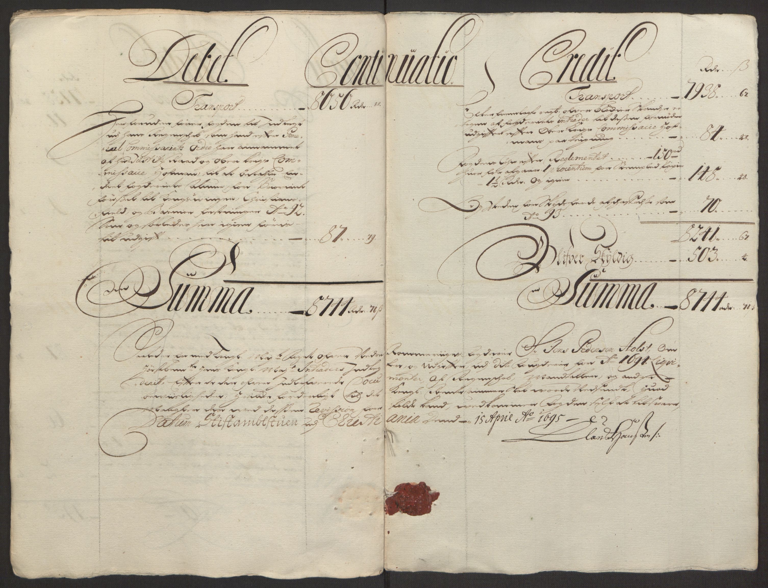 Rentekammeret inntil 1814, Reviderte regnskaper, Fogderegnskap, AV/RA-EA-4092/R11/L0579: Fogderegnskap Nedre Romerike, 1694-1695, s. 20