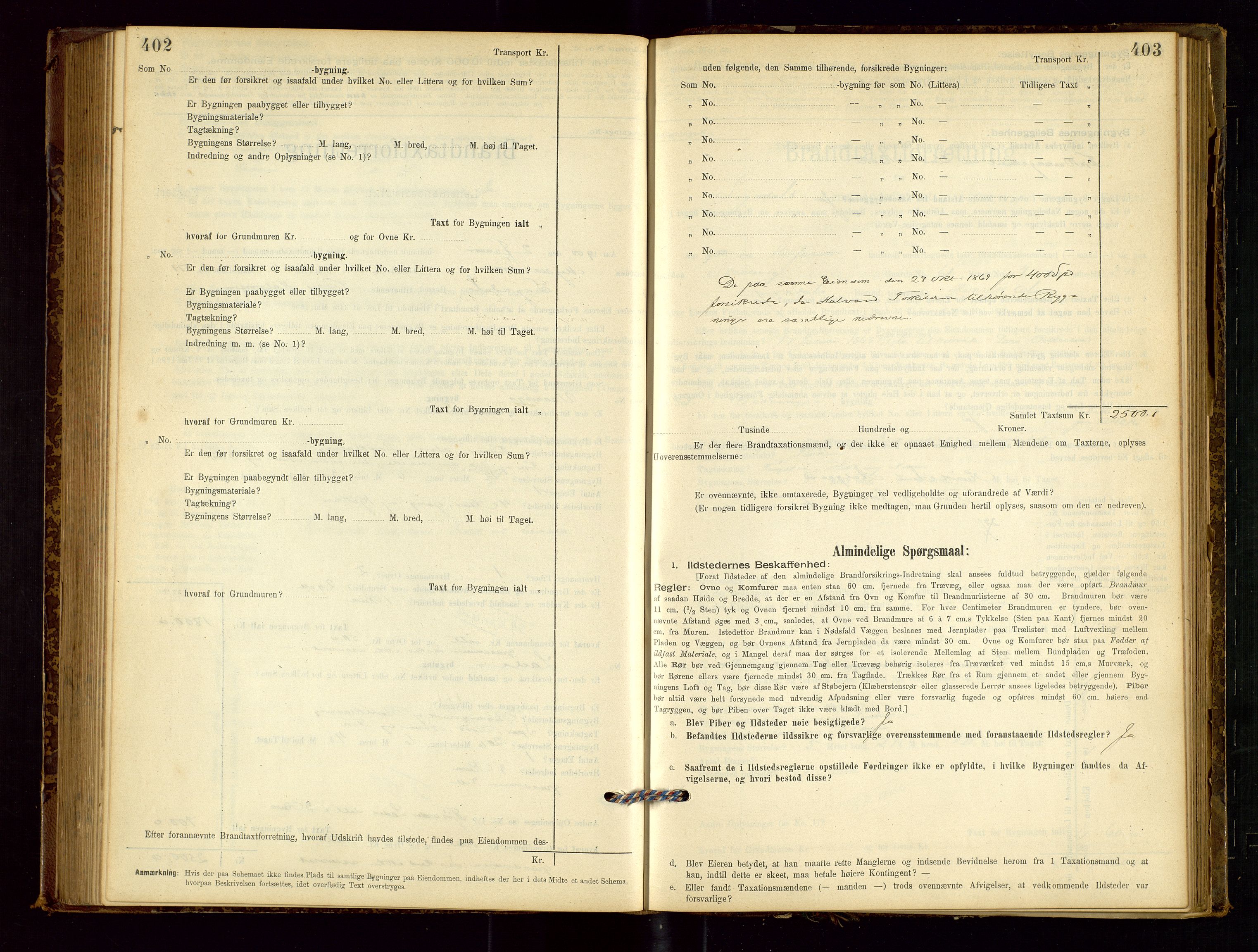 Sokndal lensmannskontor, SAST/A-100417/Gob/L0001: "Brandtaxt-Protokol", 1895-1902, s. 402-403