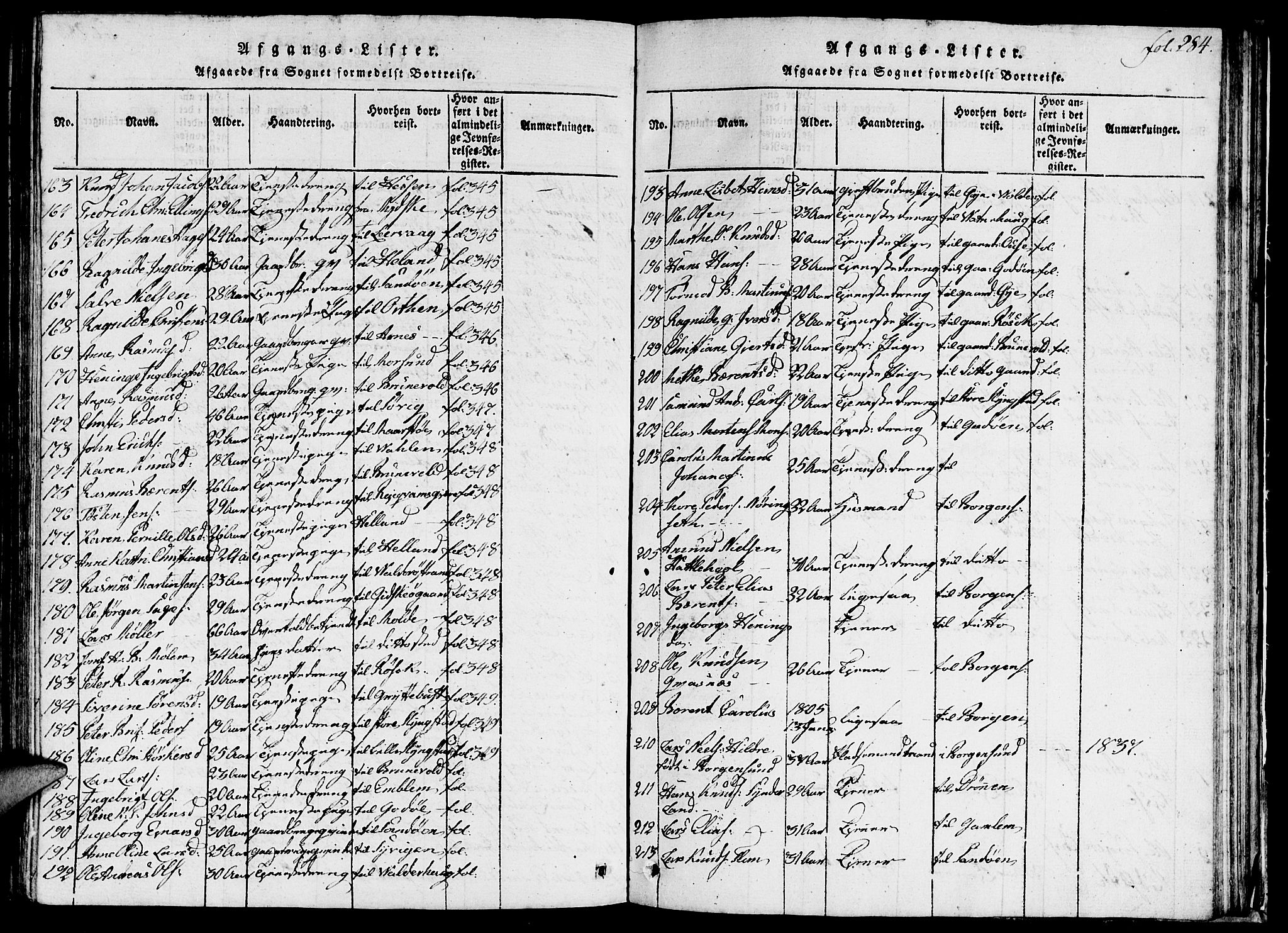 Ministerialprotokoller, klokkerbøker og fødselsregistre - Møre og Romsdal, AV/SAT-A-1454/536/L0506: Klokkerbok nr. 536C01, 1818-1859, s. 284