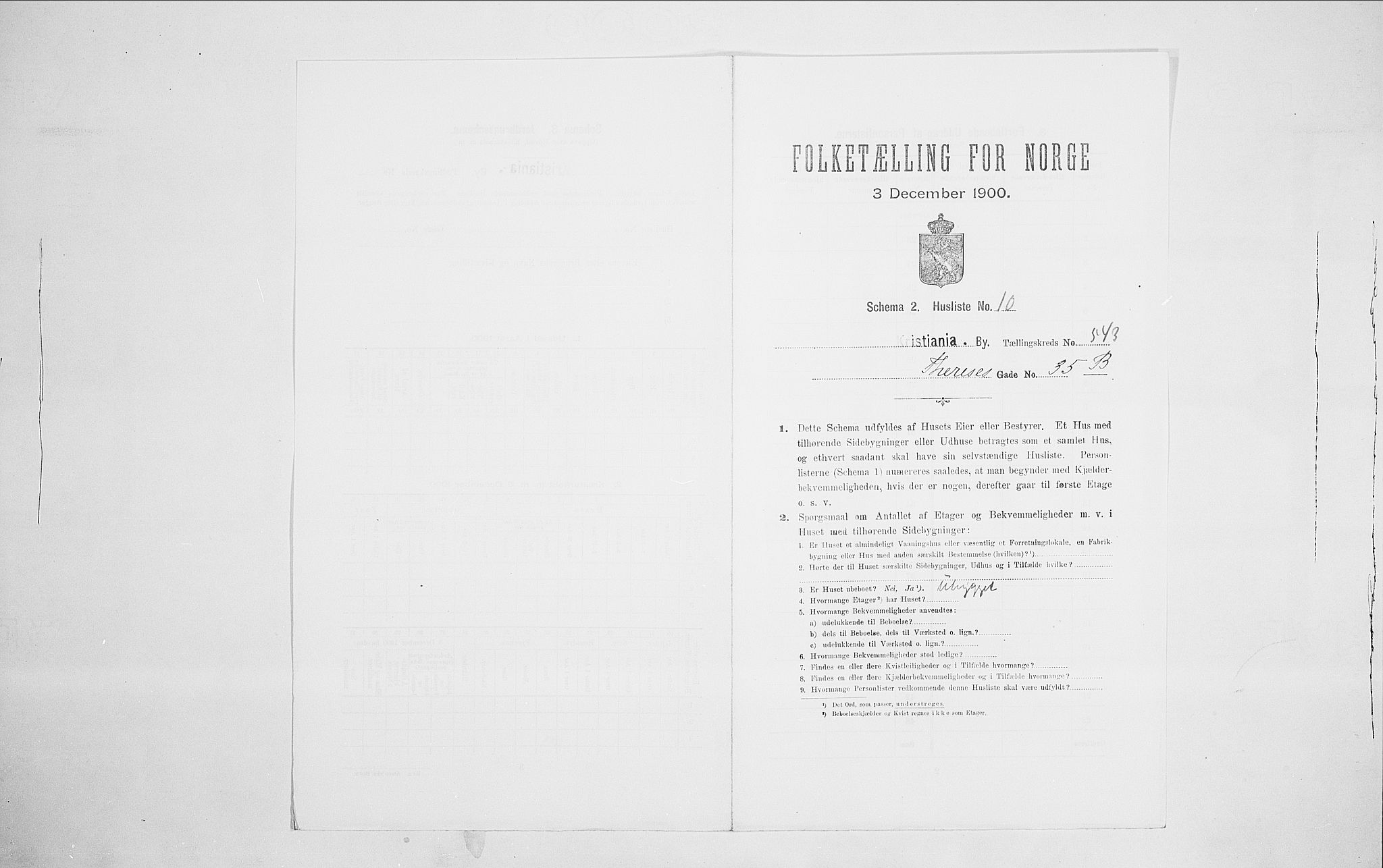 SAO, Folketelling 1900 for 0301 Kristiania kjøpstad, 1900, s. 97201