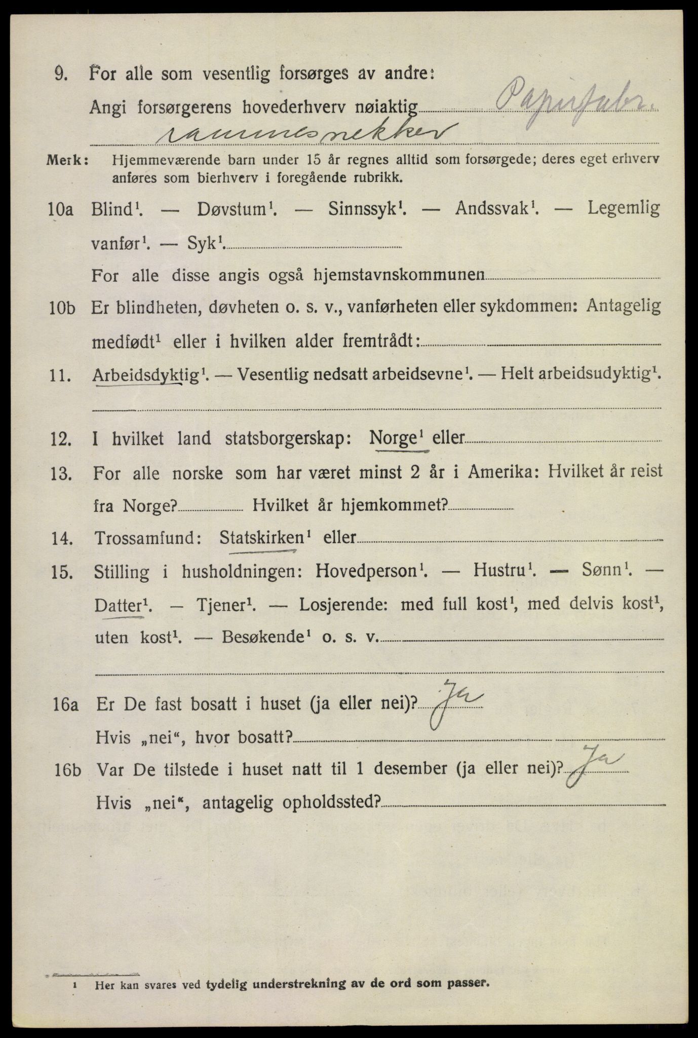SAKO, Folketelling 1920 for 0623 Modum herred, 1920, s. 9272