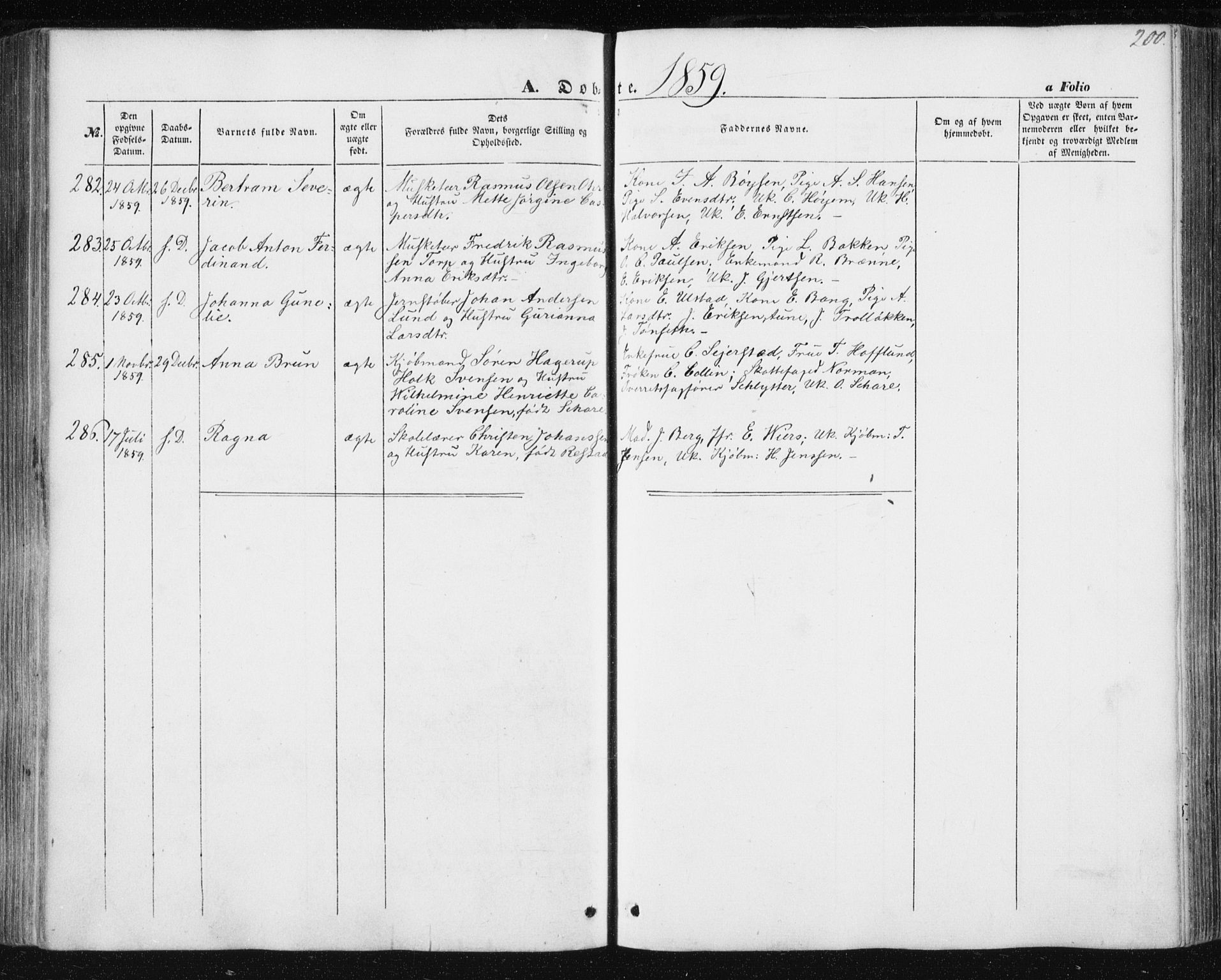 Ministerialprotokoller, klokkerbøker og fødselsregistre - Sør-Trøndelag, SAT/A-1456/602/L0112: Ministerialbok nr. 602A10, 1848-1859, s. 200