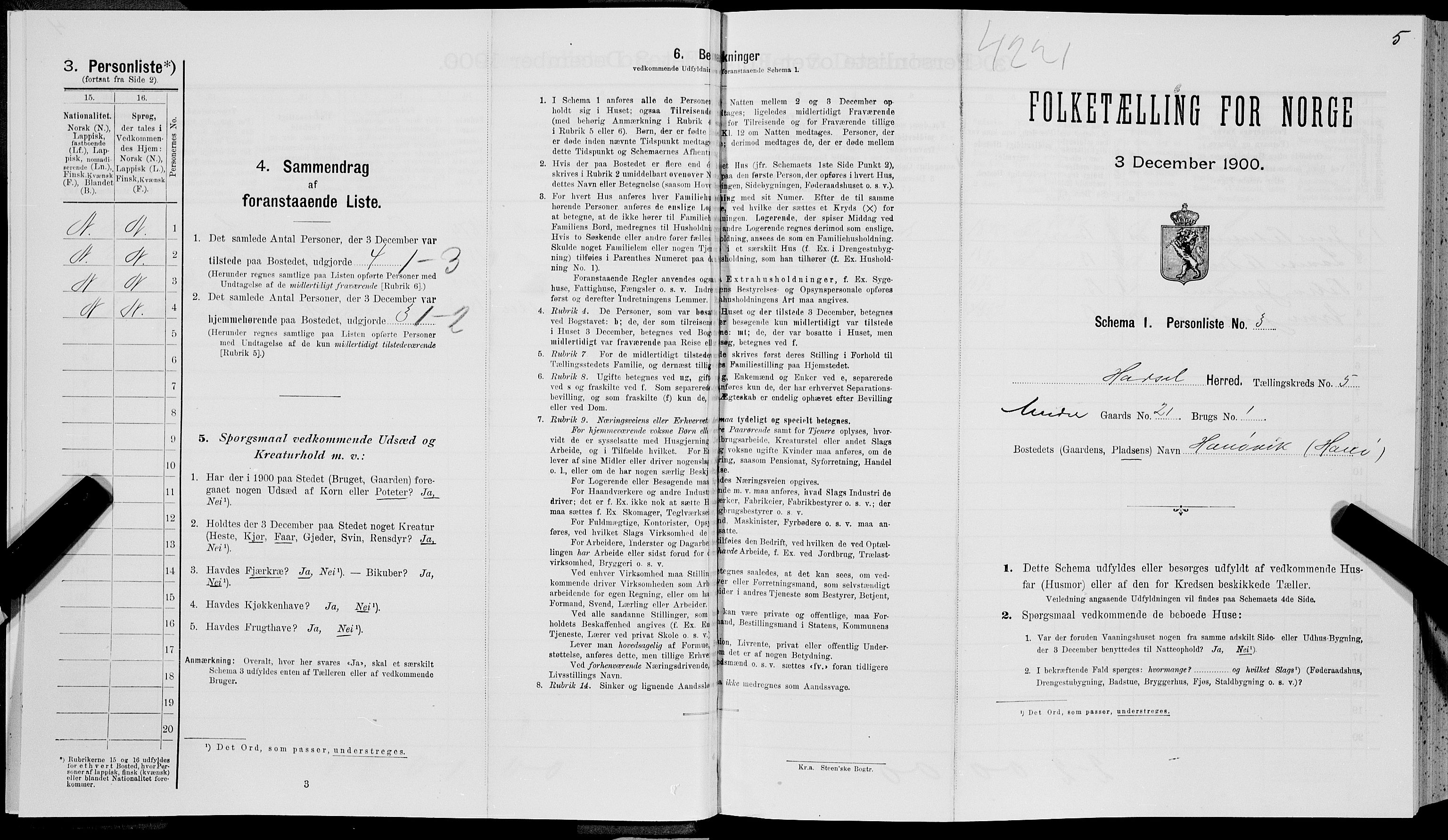 SAT, Folketelling 1900 for 1866 Hadsel herred, 1900, s. 469