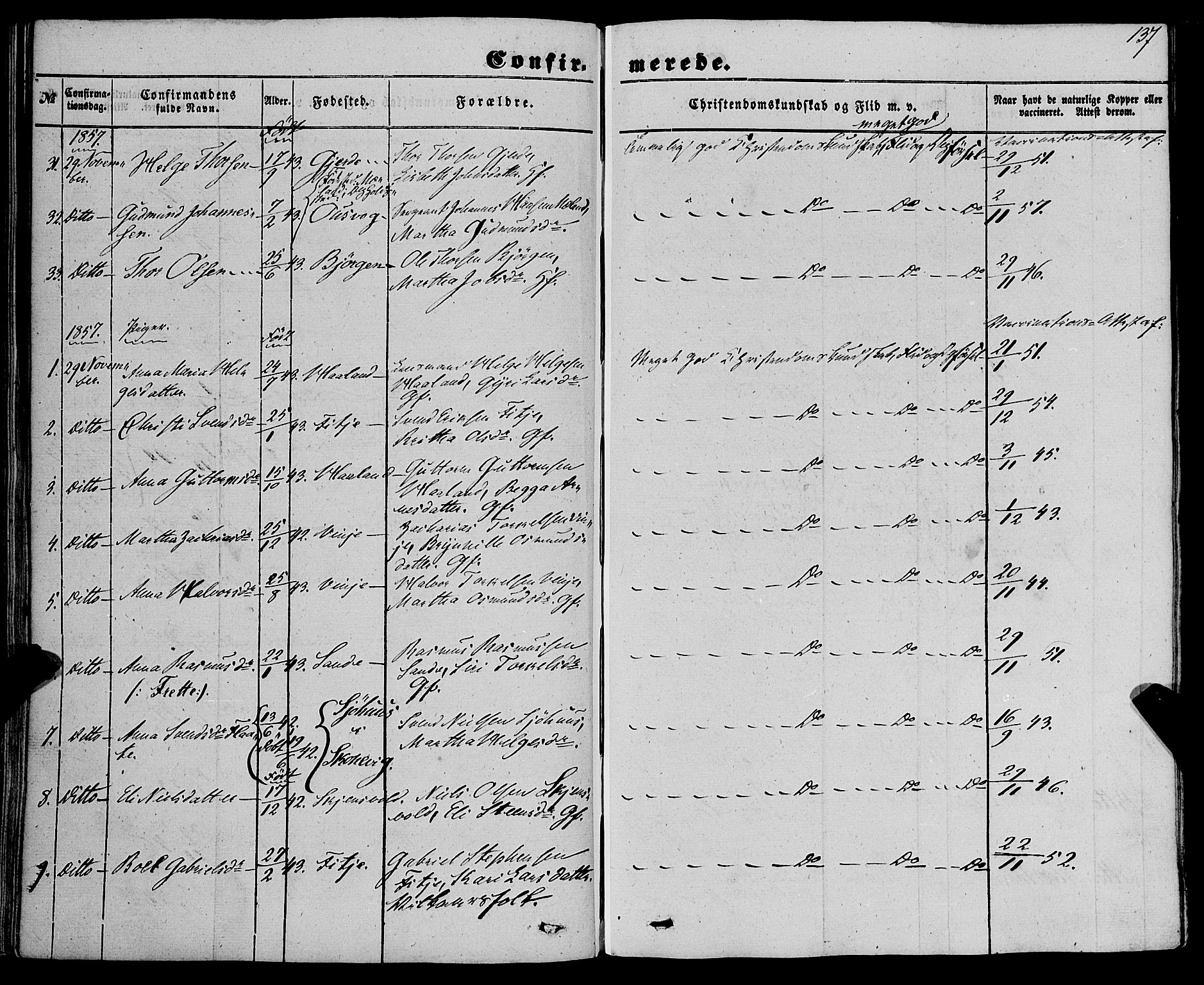 Etne sokneprestembete, AV/SAB-A-75001/H/Haa: Ministerialbok nr. A 8, 1848-1862, s. 137