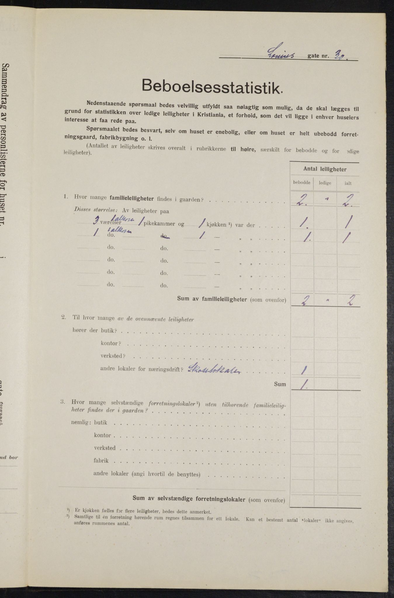 OBA, Kommunal folketelling 1.2.1914 for Kristiania, 1914, s. 58353