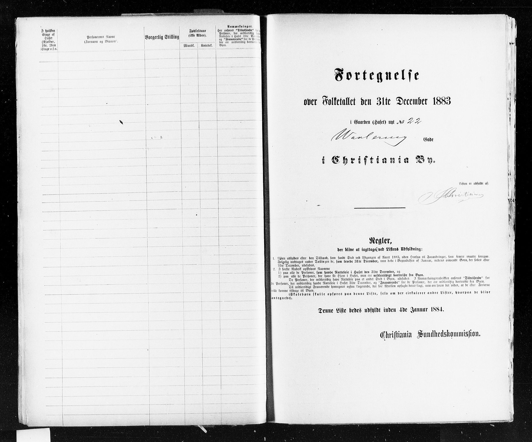 OBA, Kommunal folketelling 31.12.1883 for Kristiania kjøpstad, 1883, s. 5226