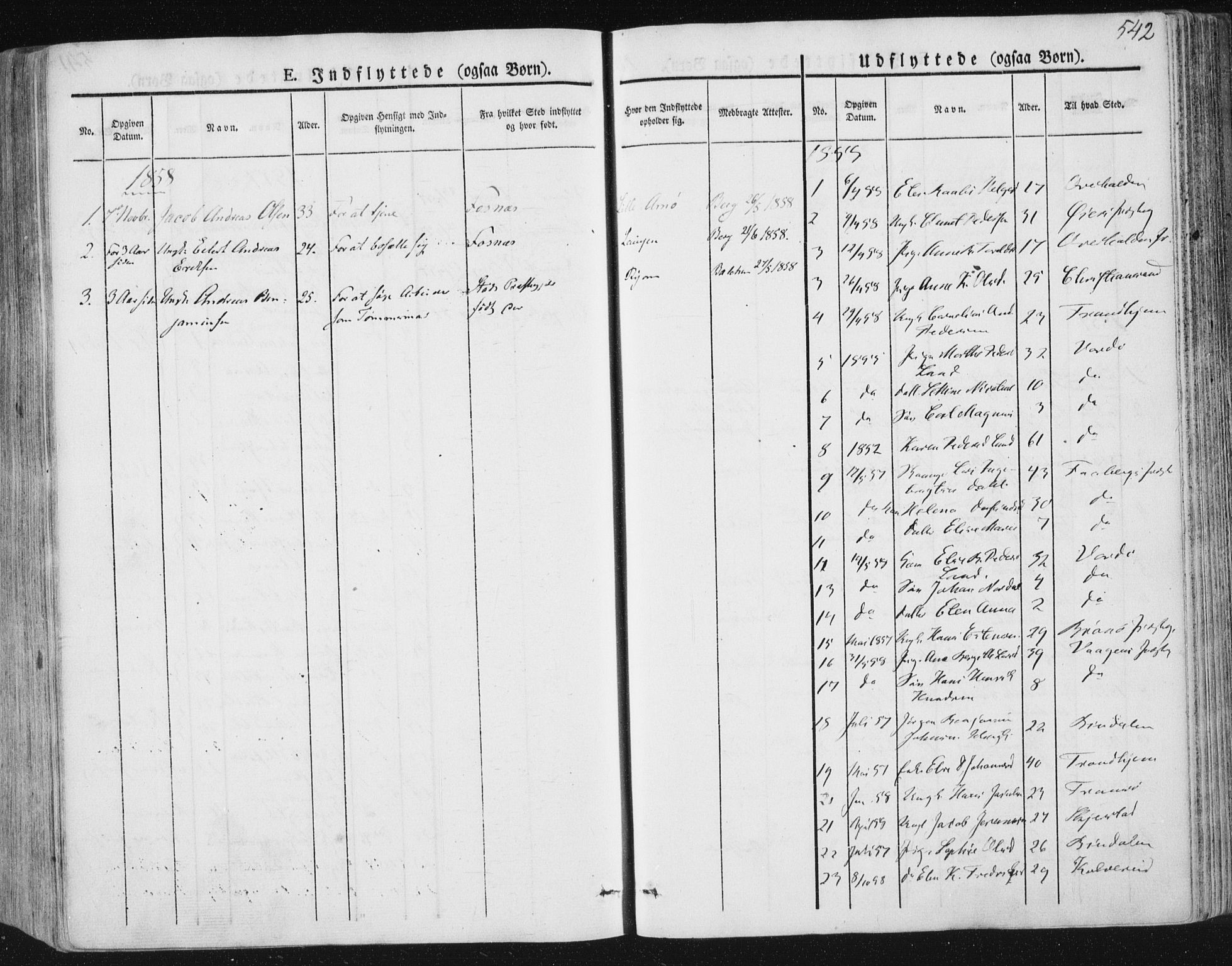 Ministerialprotokoller, klokkerbøker og fødselsregistre - Nord-Trøndelag, SAT/A-1458/784/L0669: Ministerialbok nr. 784A04, 1829-1859, s. 542