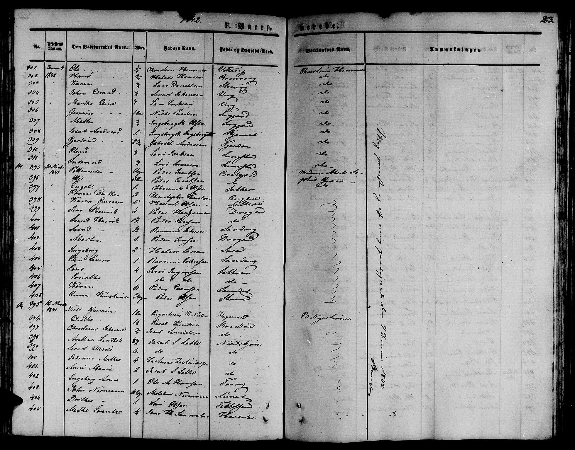 Ministerialprotokoller, klokkerbøker og fødselsregistre - Sør-Trøndelag, SAT/A-1456/657/L0703: Ministerialbok nr. 657A04, 1831-1846, s. 263