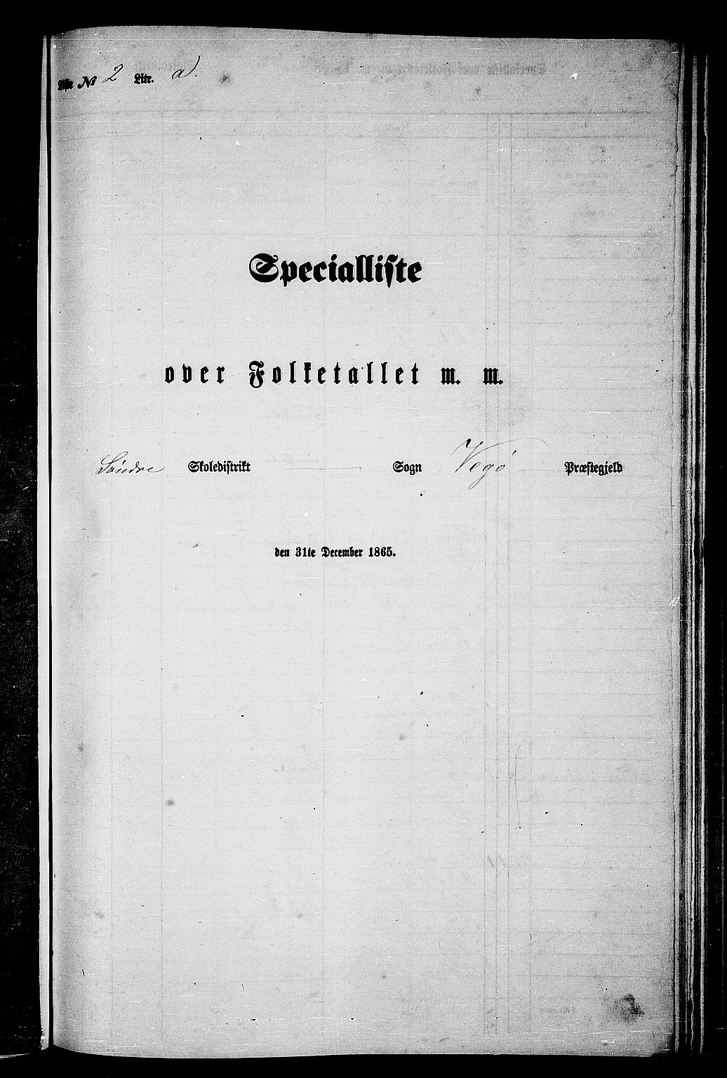 RA, Folketelling 1865 for 1815P Vega prestegjeld, 1865, s. 31