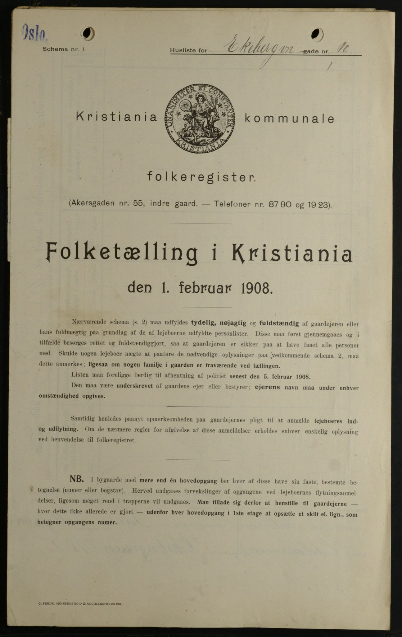 OBA, Kommunal folketelling 1.2.1908 for Kristiania kjøpstad, 1908, s. 18489