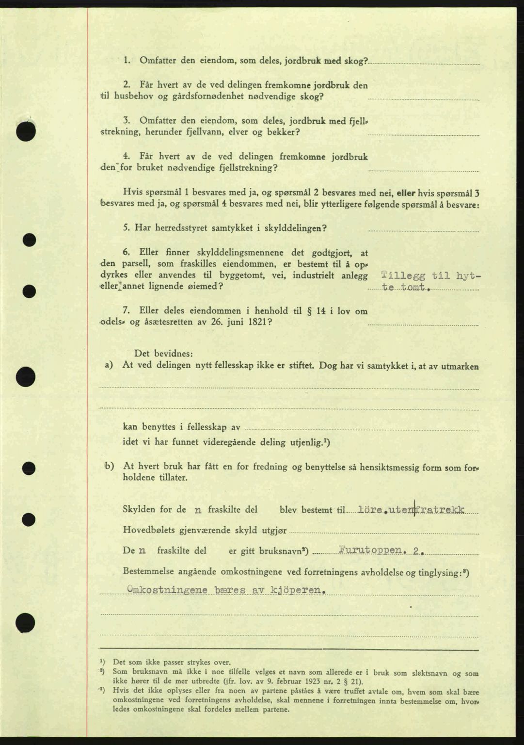 Tønsberg sorenskriveri, AV/SAKO-A-130/G/Ga/Gaa/L0017a: Pantebok nr. A17a, 1945-1945, Dagboknr: 1440/1945