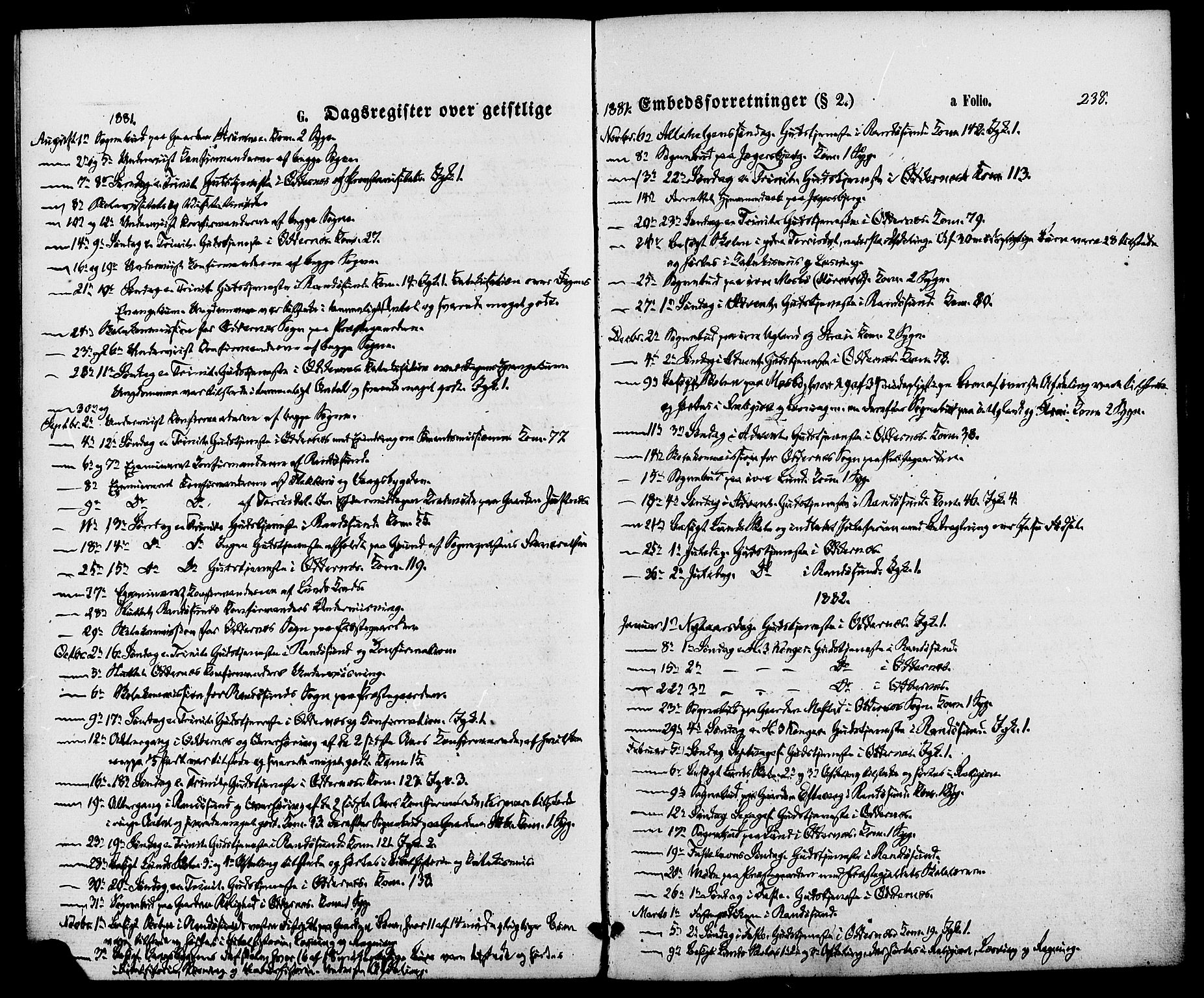 Oddernes sokneprestkontor, AV/SAK-1111-0033/F/Fa/Fab/L0001: Ministerialbok nr. A 1, 1865-1884, s. 238