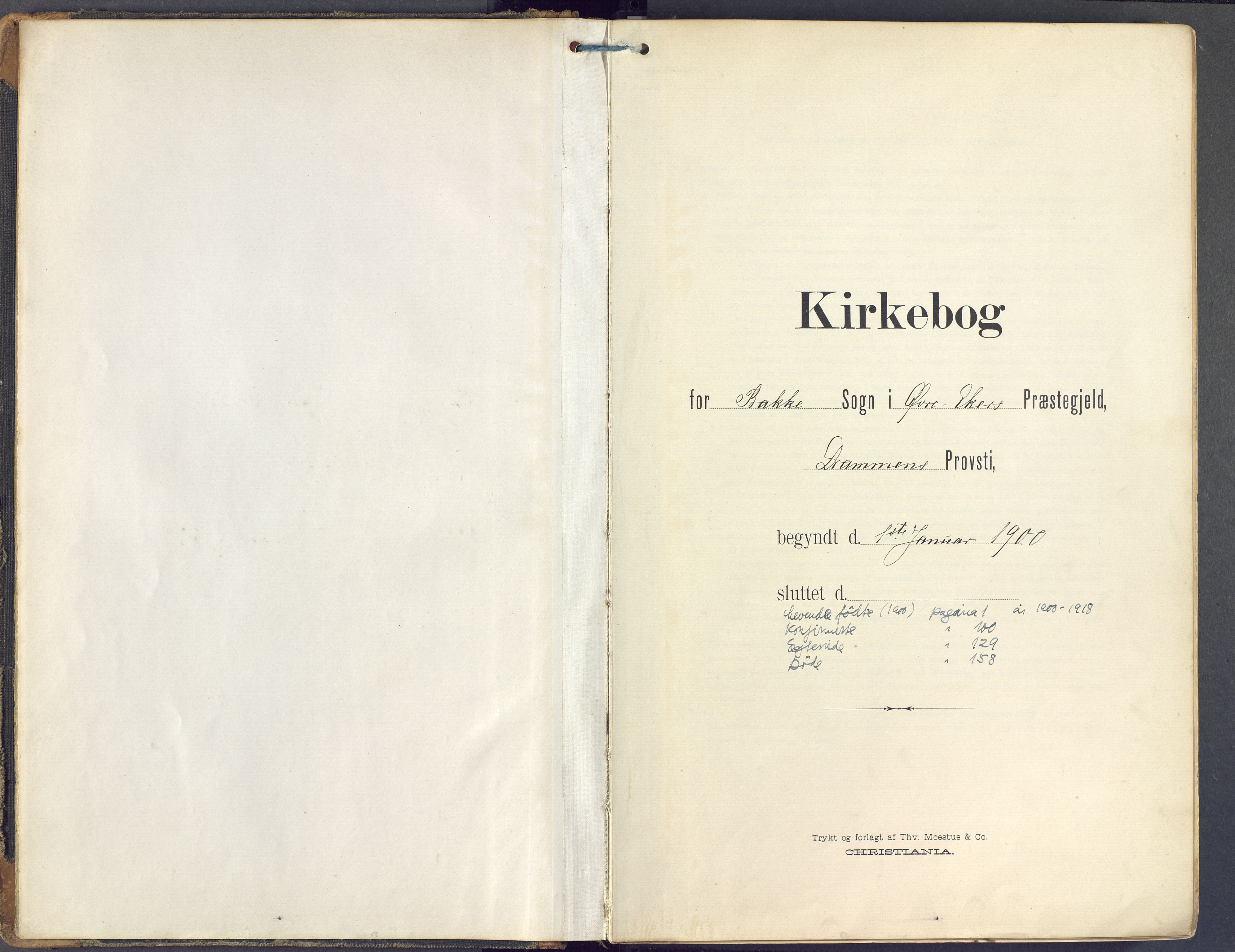 Eiker kirkebøker, AV/SAKO-A-4/F/Fc/L0004: Ministerialbok nr. III 4, 1900-1919