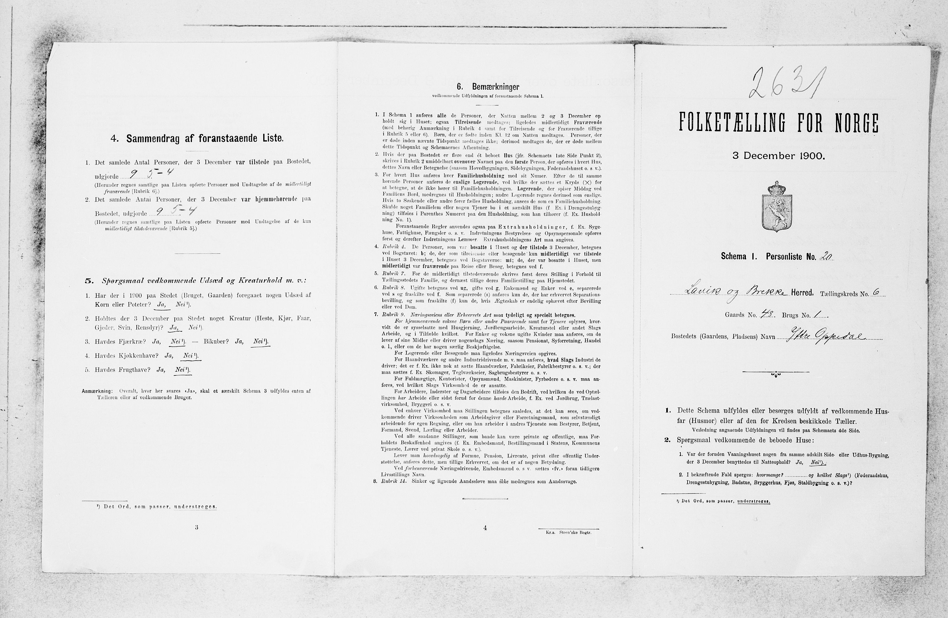 SAB, Folketelling 1900 for 1415 Lavik og Brekke herred, 1900, s. 437