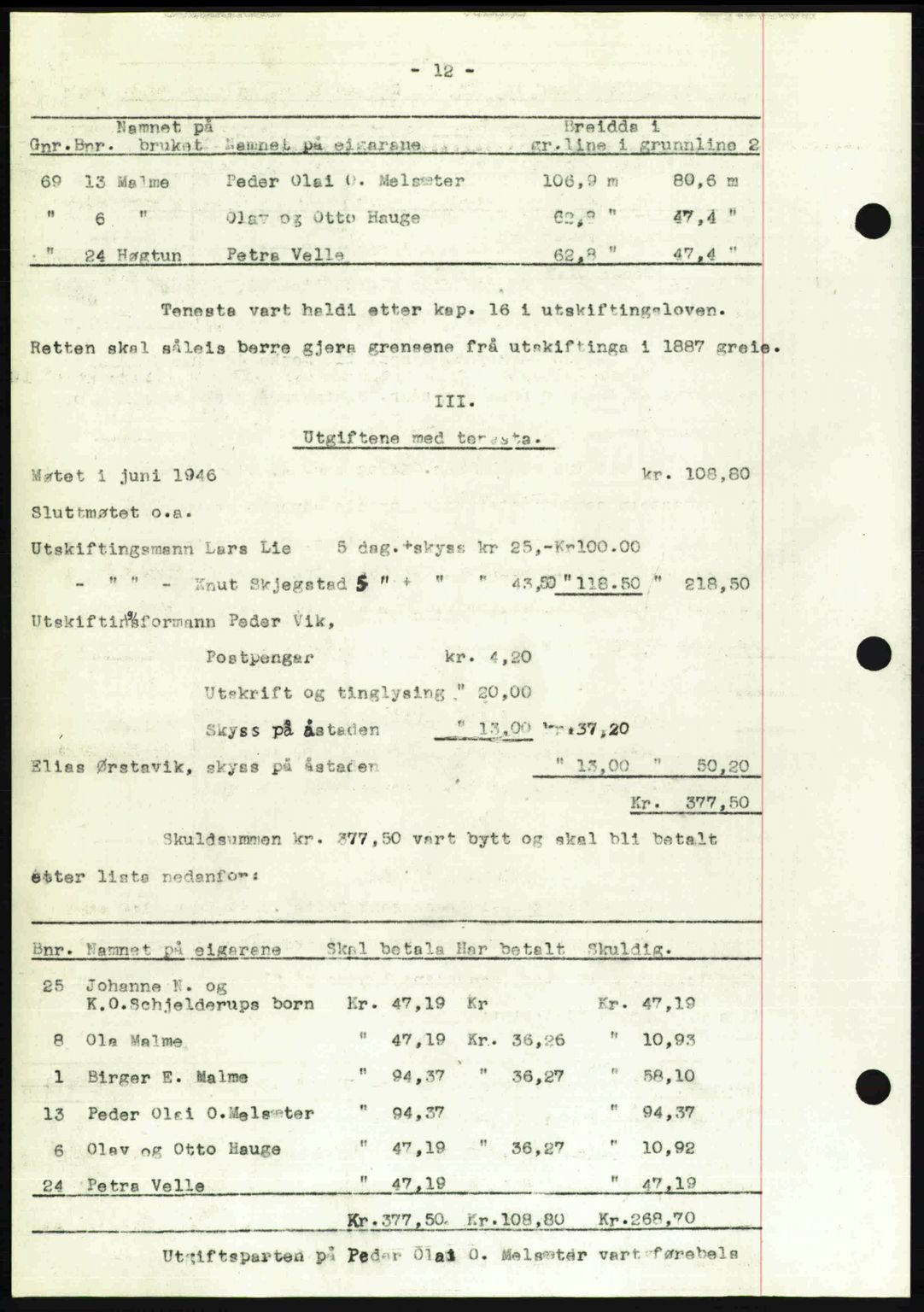 Romsdal sorenskriveri, AV/SAT-A-4149/1/2/2C: Pantebok nr. A22, 1947-1947, Dagboknr: 364/1947