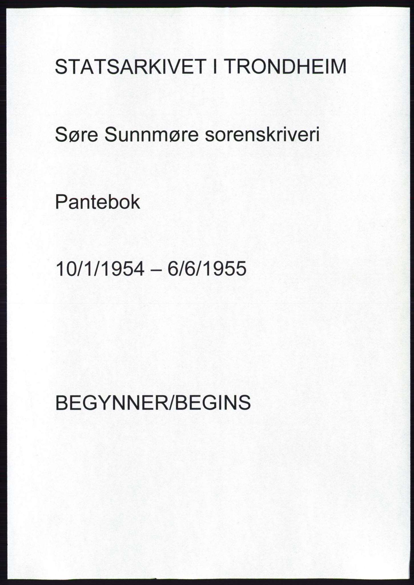 Søre Sunnmøre sorenskriveri, AV/SAT-A-4122/1/2/2C/L0126: Pantebok nr. 14B, 1954-1955