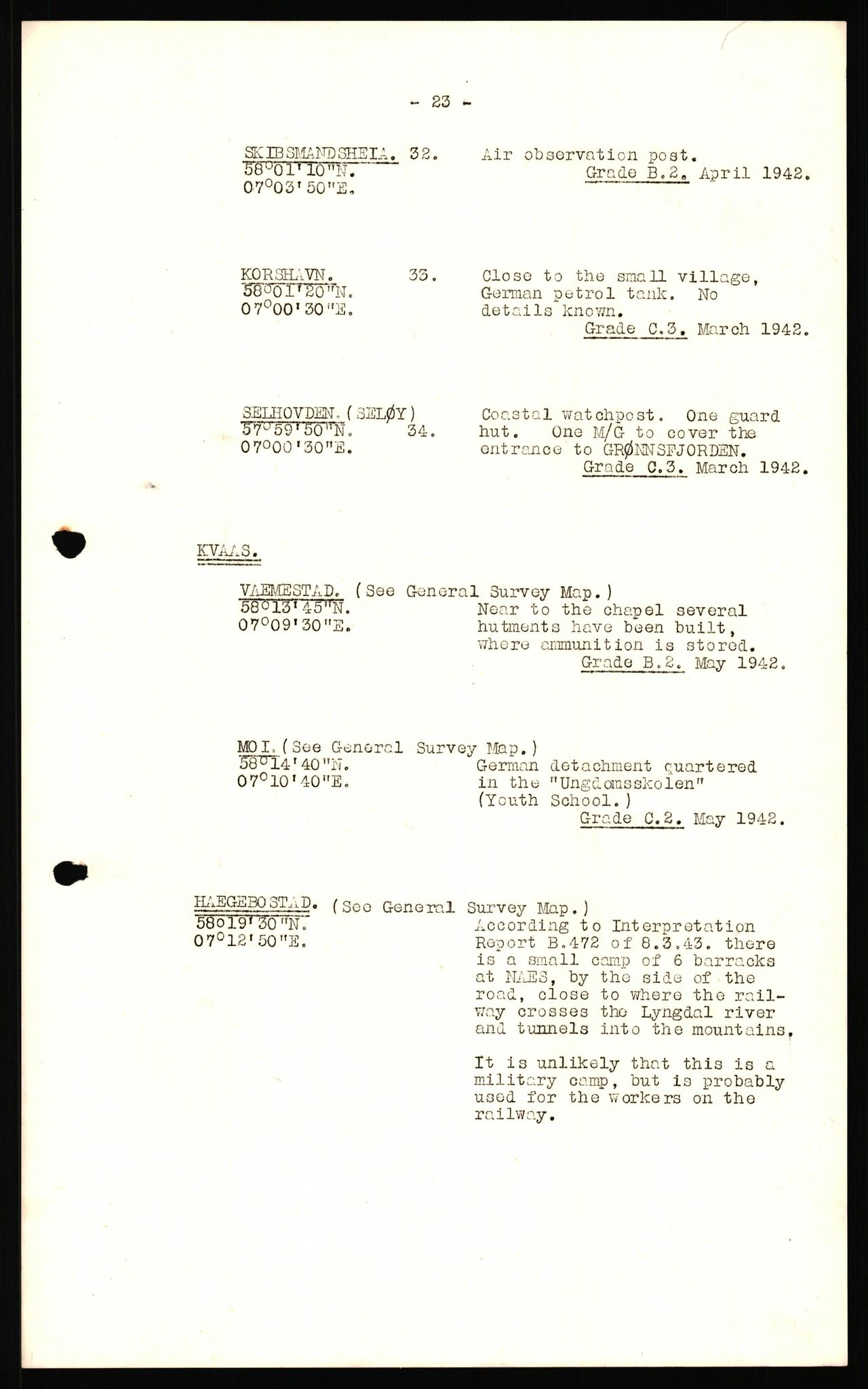 Forsvaret, Forsvarets overkommando II, AV/RA-RAFA-3915/D/Dd/L0023: Vest-Agder, 1942-1943, s. 51