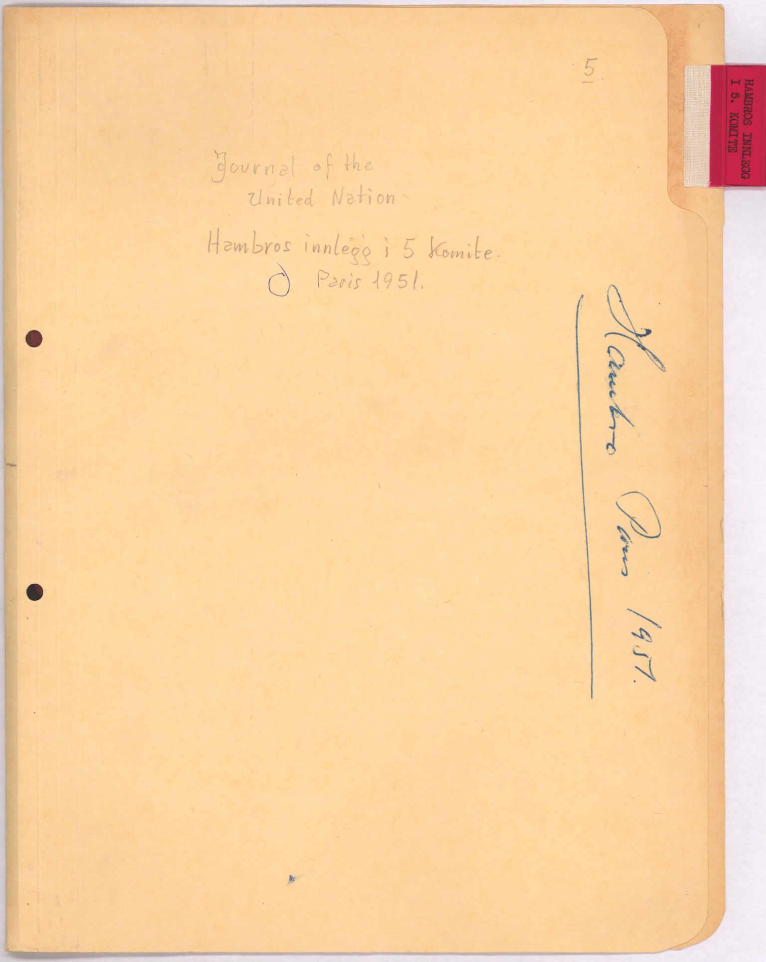 Lie, Trygve, RA/PA-1407/D/L0014: Generalsekretærens papirer., 1947-1953, s. 947
