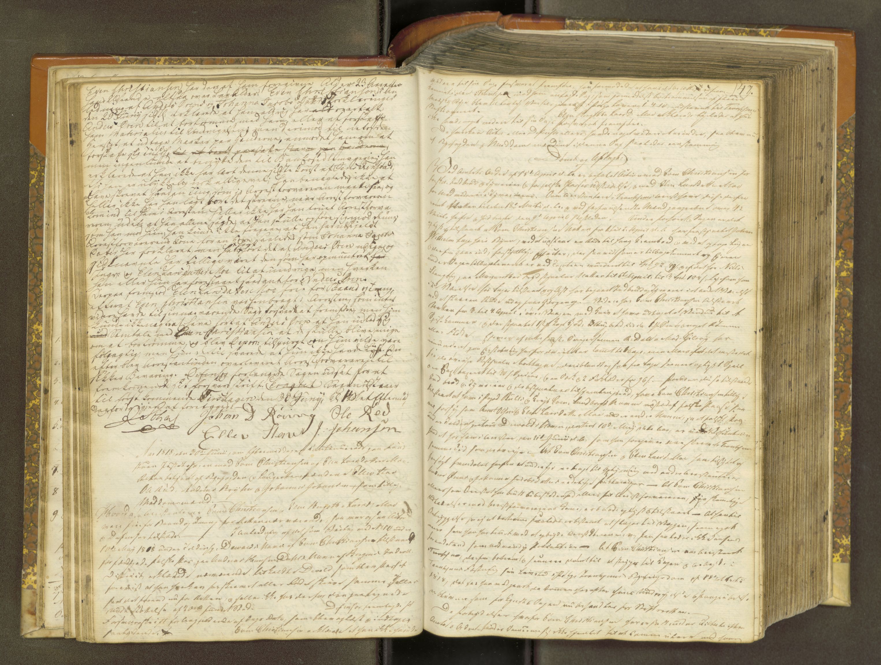 Kristiansund byfogd, AV/SAT-A-4587/A/01/L0008: Justisprotokoll. Aut. 31.12.1817, 1817-1829, s. 46b-47a