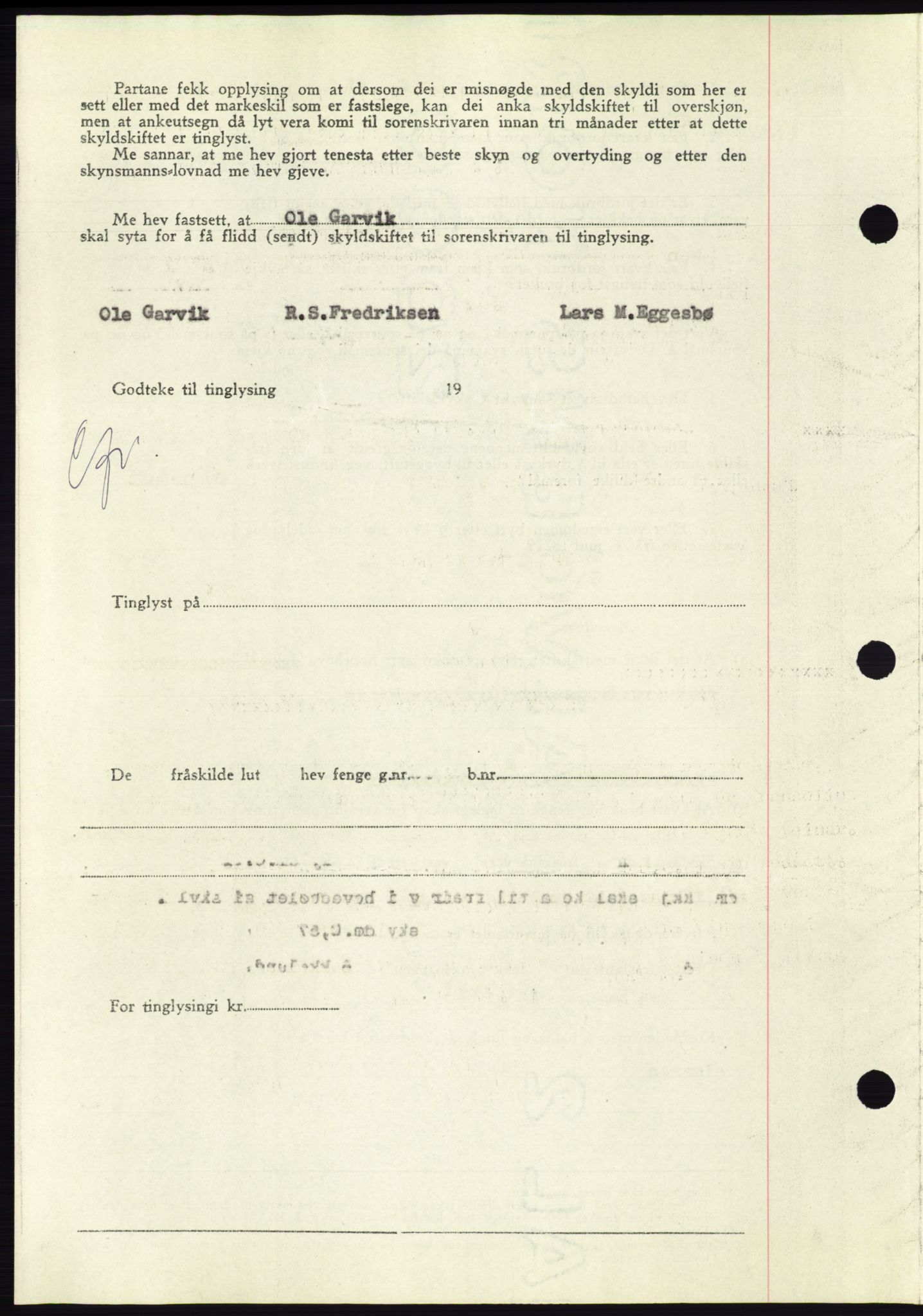 Søre Sunnmøre sorenskriveri, AV/SAT-A-4122/1/2/2C/L0083: Pantebok nr. 9A, 1948-1949, Dagboknr: 1406/1948