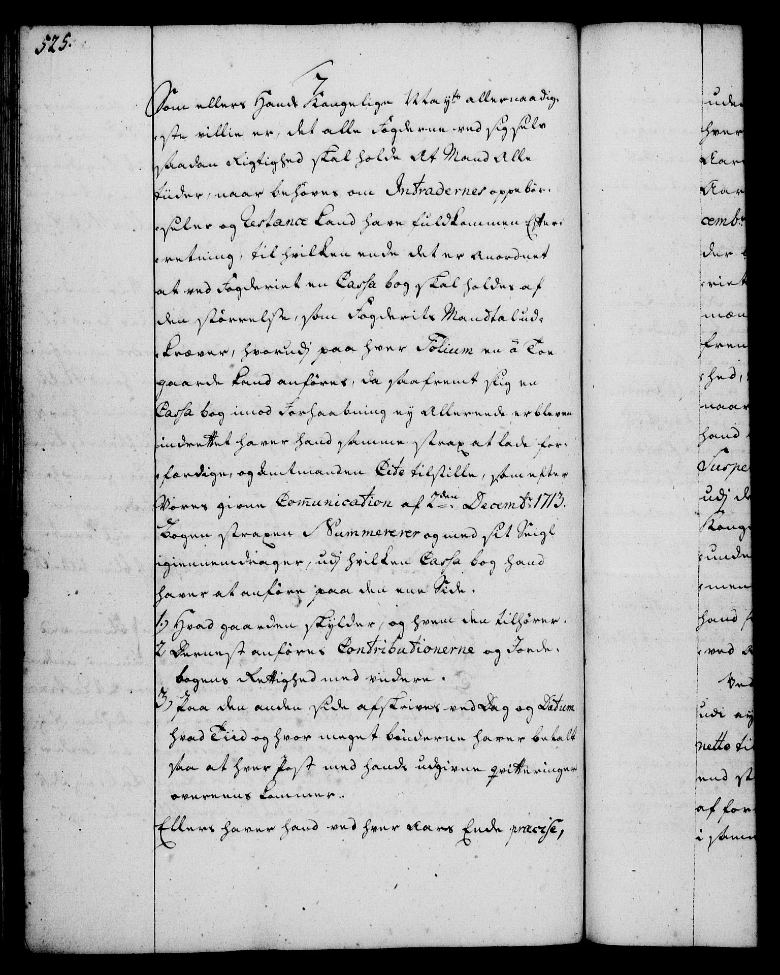 Rentekammeret, Kammerkanselliet, RA/EA-3111/G/Gg/Ggi/L0002: Norsk instruksjonsprotokoll med register (merket RK 53.35), 1729-1751, s. 525