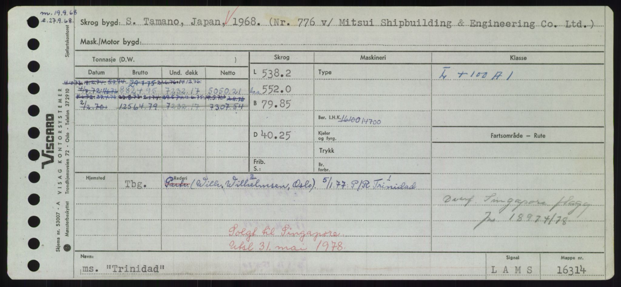 Sjøfartsdirektoratet med forløpere, Skipsmålingen, RA/S-1627/H/Hd/L0039: Fartøy, Ti-Tø, s. 571