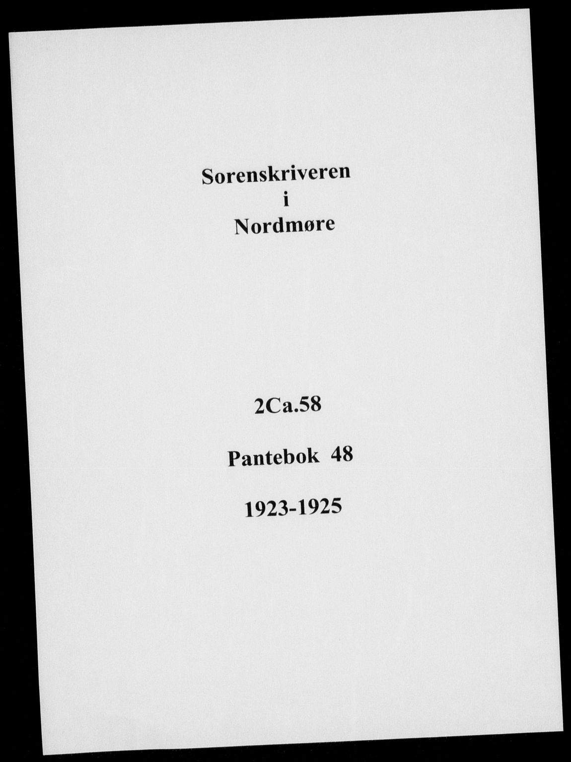 Nordmøre sorenskriveri, SAT/A-4132/1/2/2Ca/L0058: Pantebok nr. 48, 1923-1925