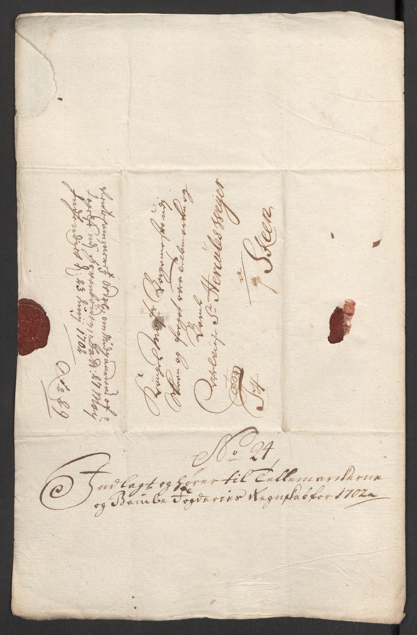 Rentekammeret inntil 1814, Reviderte regnskaper, Fogderegnskap, AV/RA-EA-4092/R36/L2107: Fogderegnskap Øvre og Nedre Telemark og Bamble, 1702, s. 336